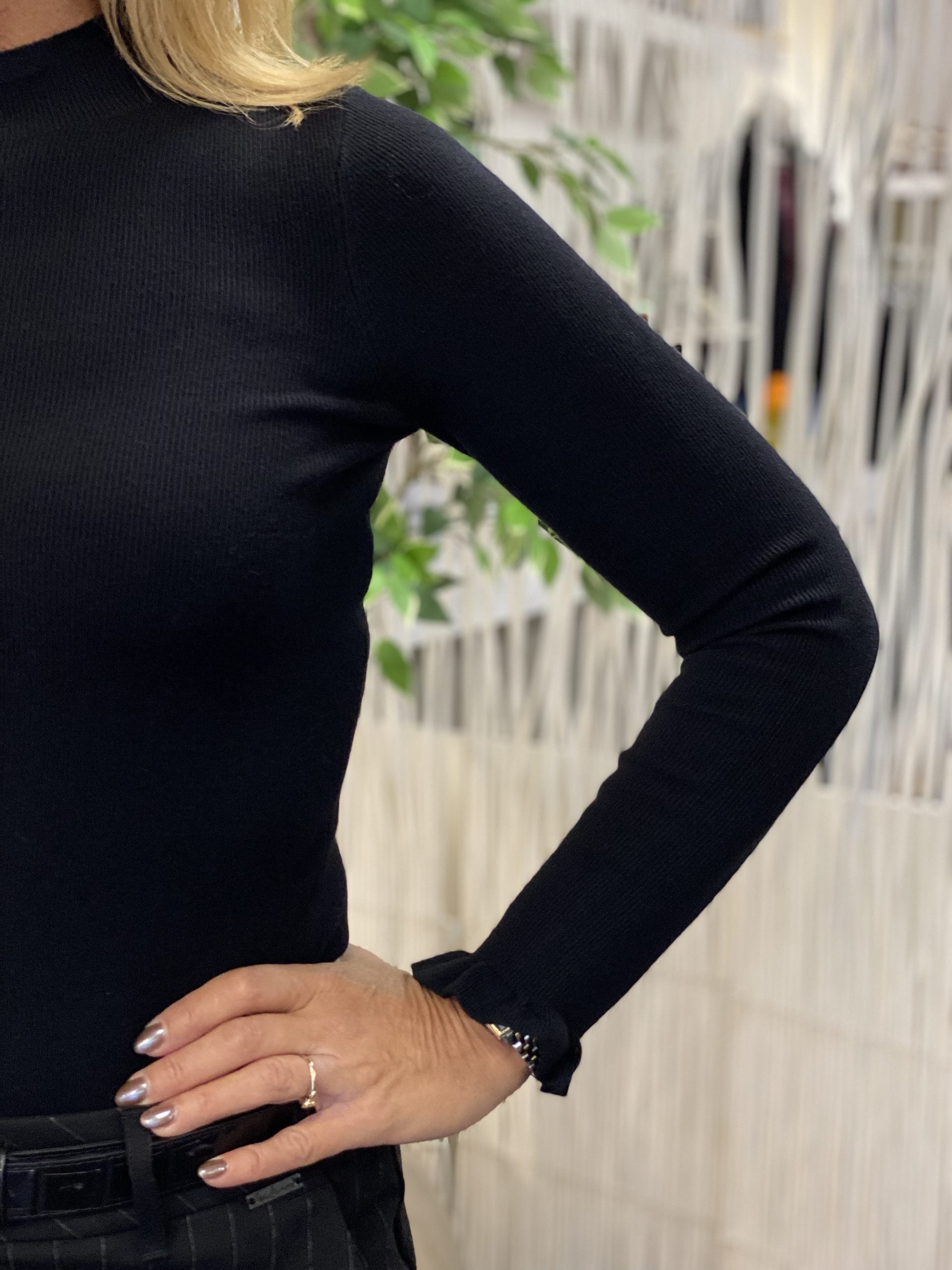 C&S Astrid Knit Pullover zwart