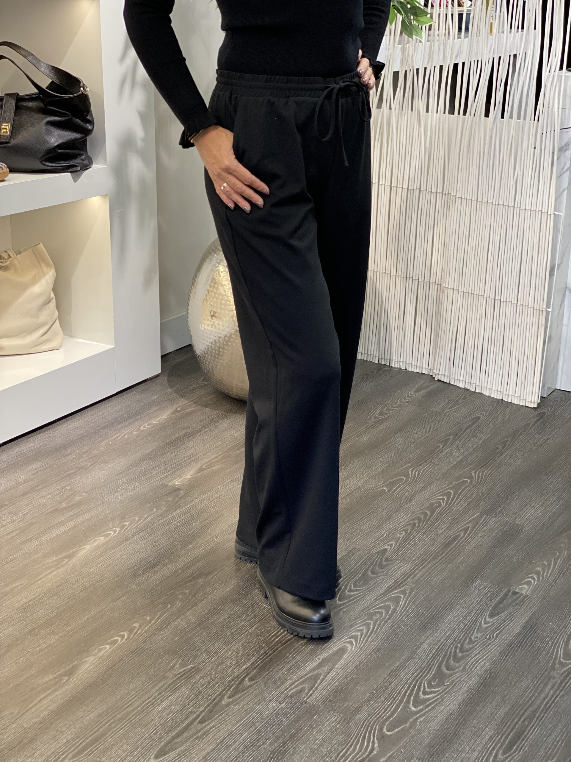 Freequent Nanni Wijde Broek zwart