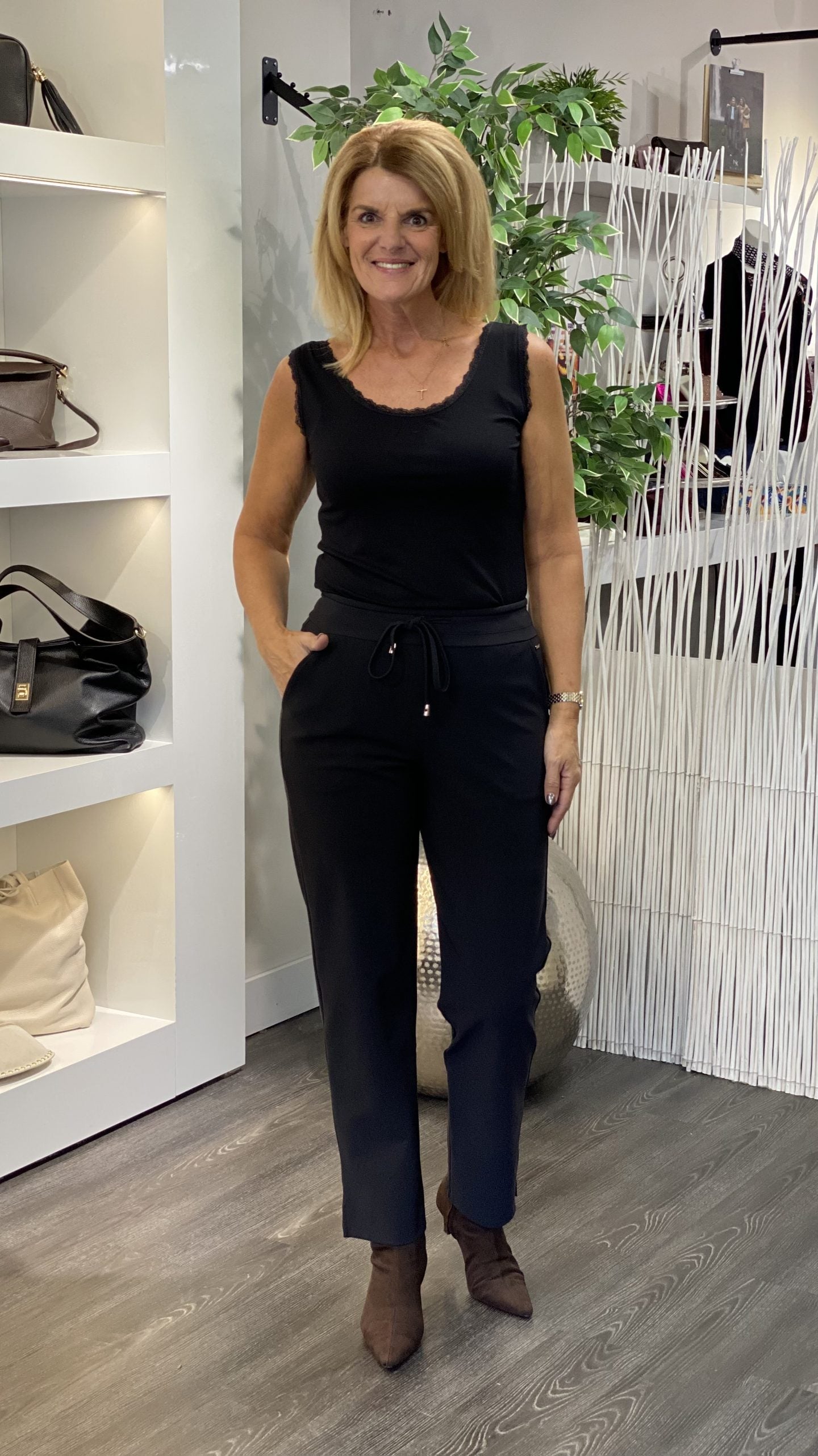 Hemd Top Valentine Kant S103 zwart