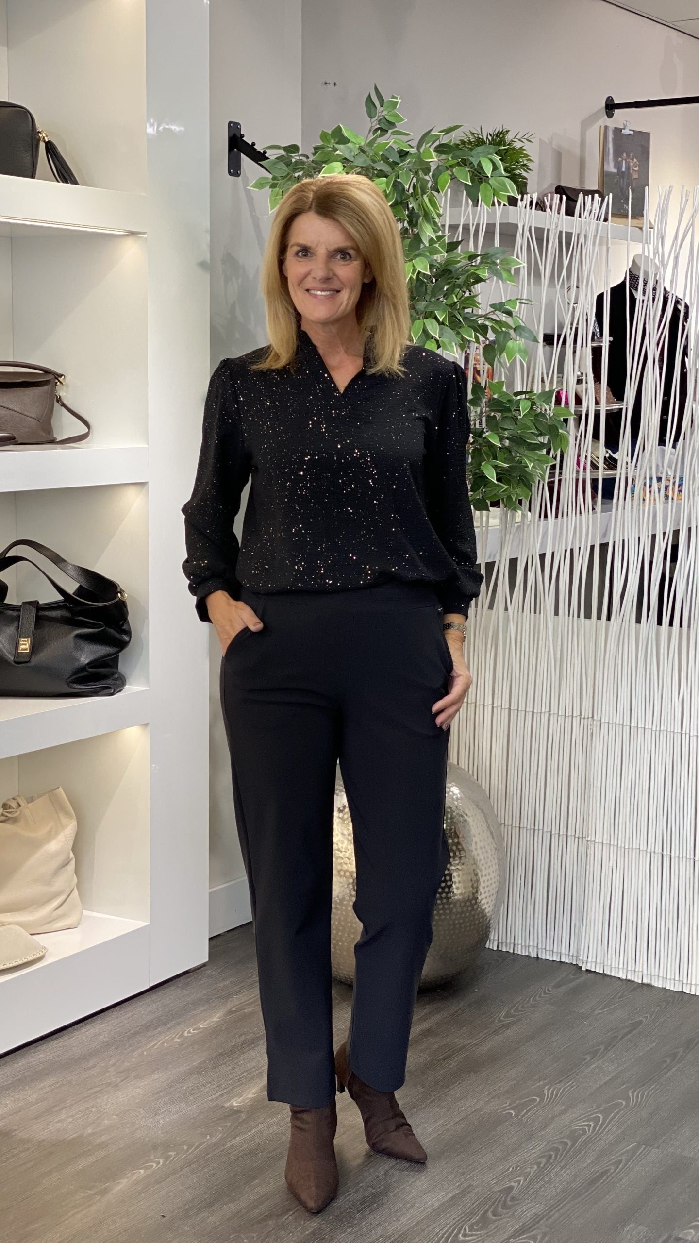 Musthaves by Elja Glitter Top zwart