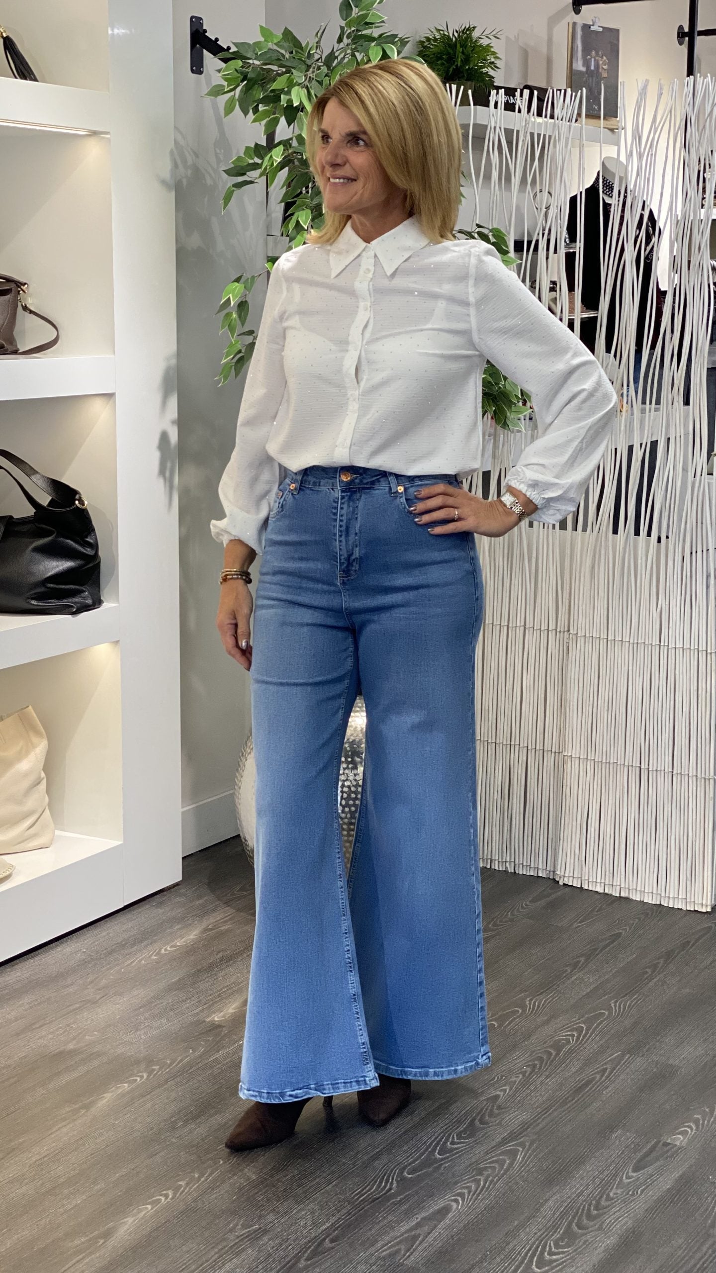 Forza Wijde jeans Spijkerbroek denim blue 002