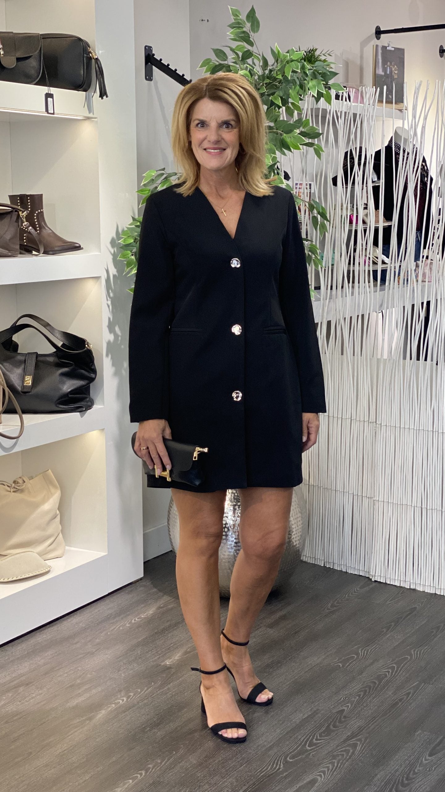 Azzurro Blazer Jurk 95194 zwart