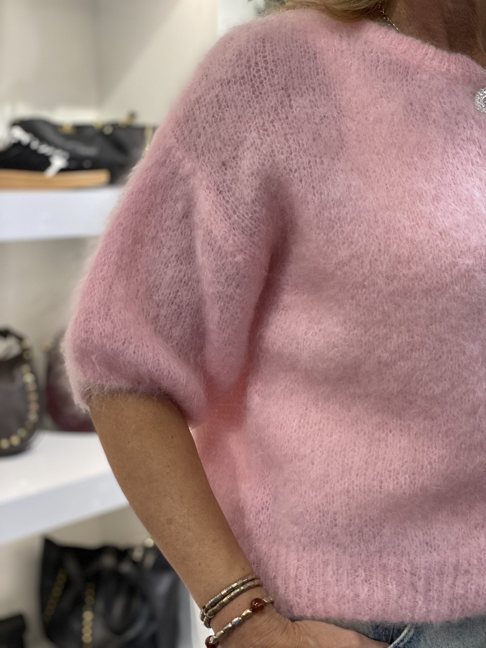 Boebou Zachtgebreid Vest S105 roze