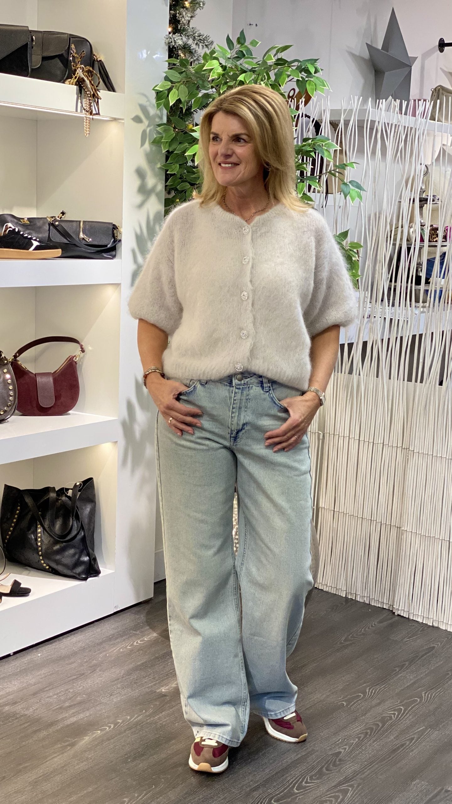 Boebou Zachtgebreid Vest S105 zand