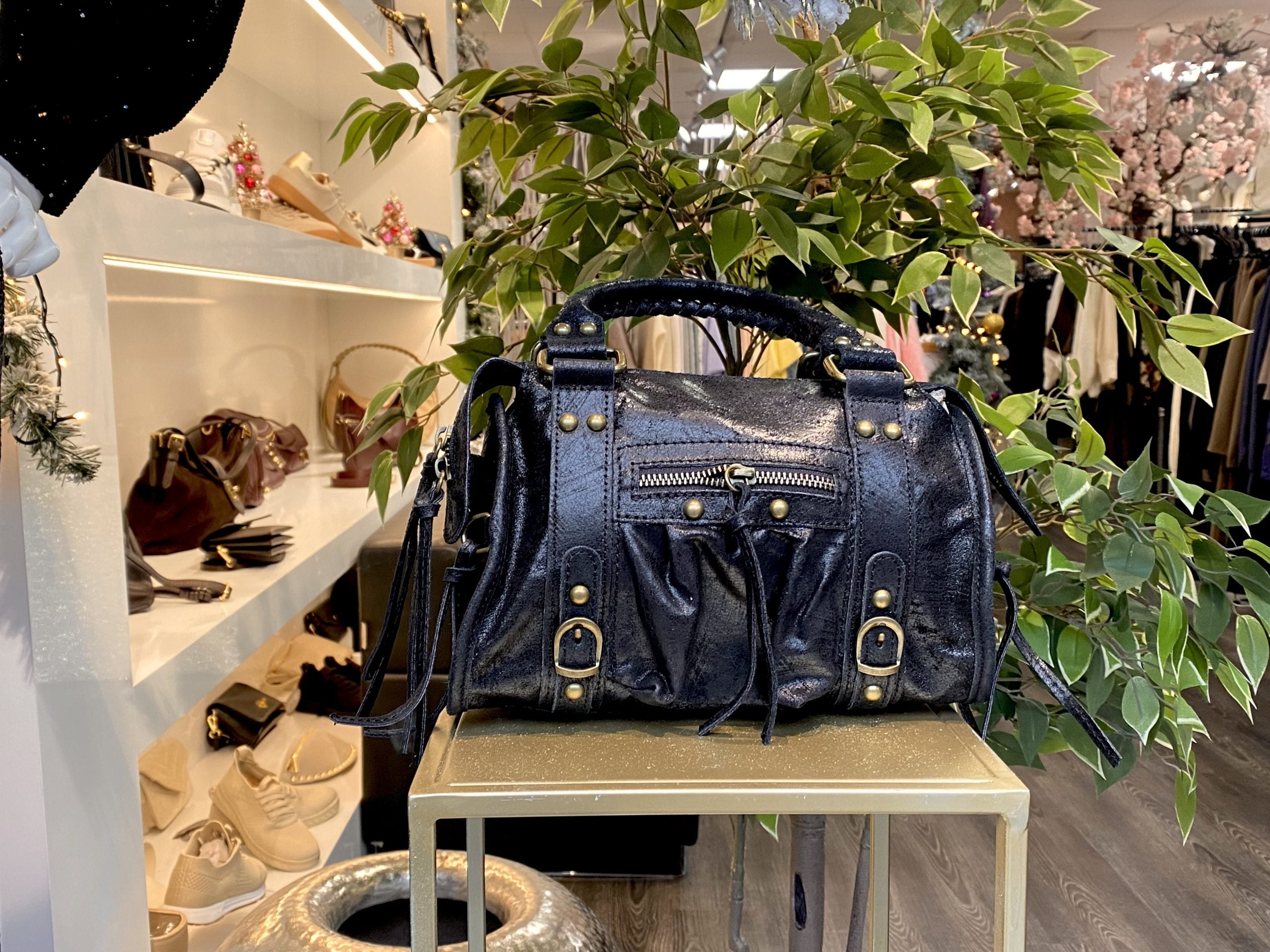 Giuliano Handtas Leer Zwart T390 552928