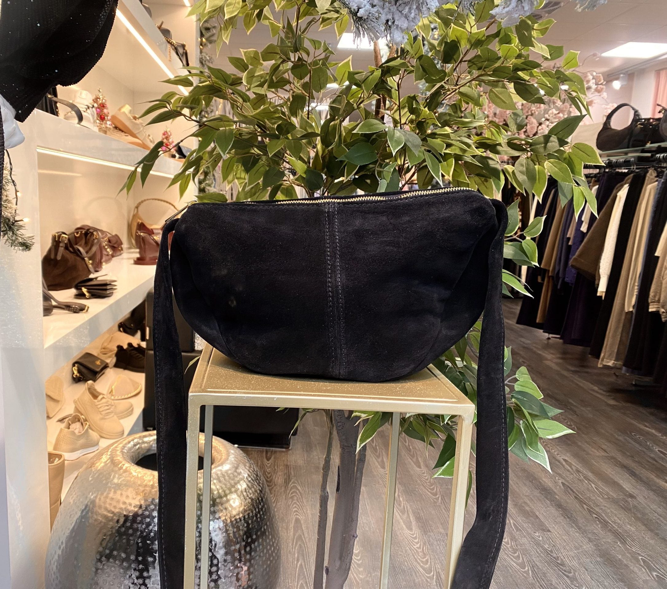 Giuliano Crossbodytas Suede Zwart T389 552425