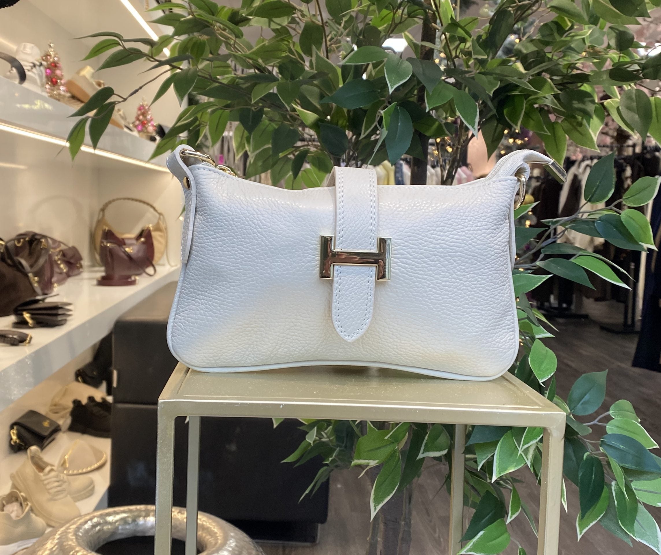 Hayley Crossbody Tas Leer Kit beige T336 552388