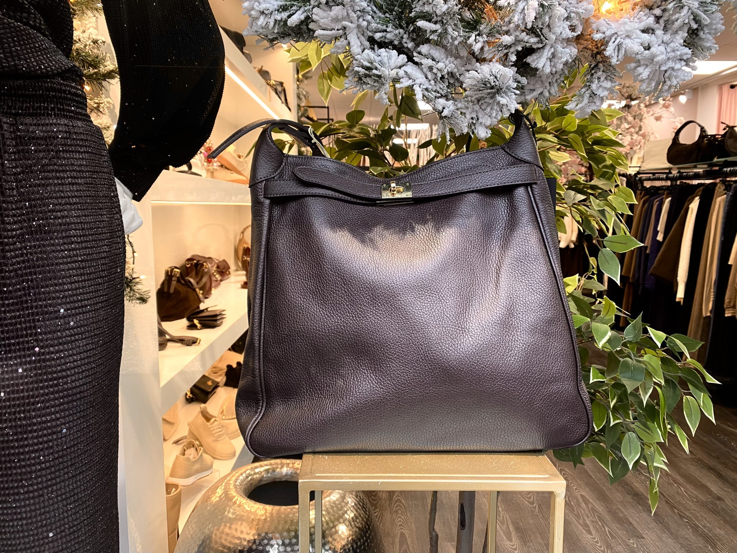 Giuliano Shopper Tas Leer Bruin/Goud T383 552426