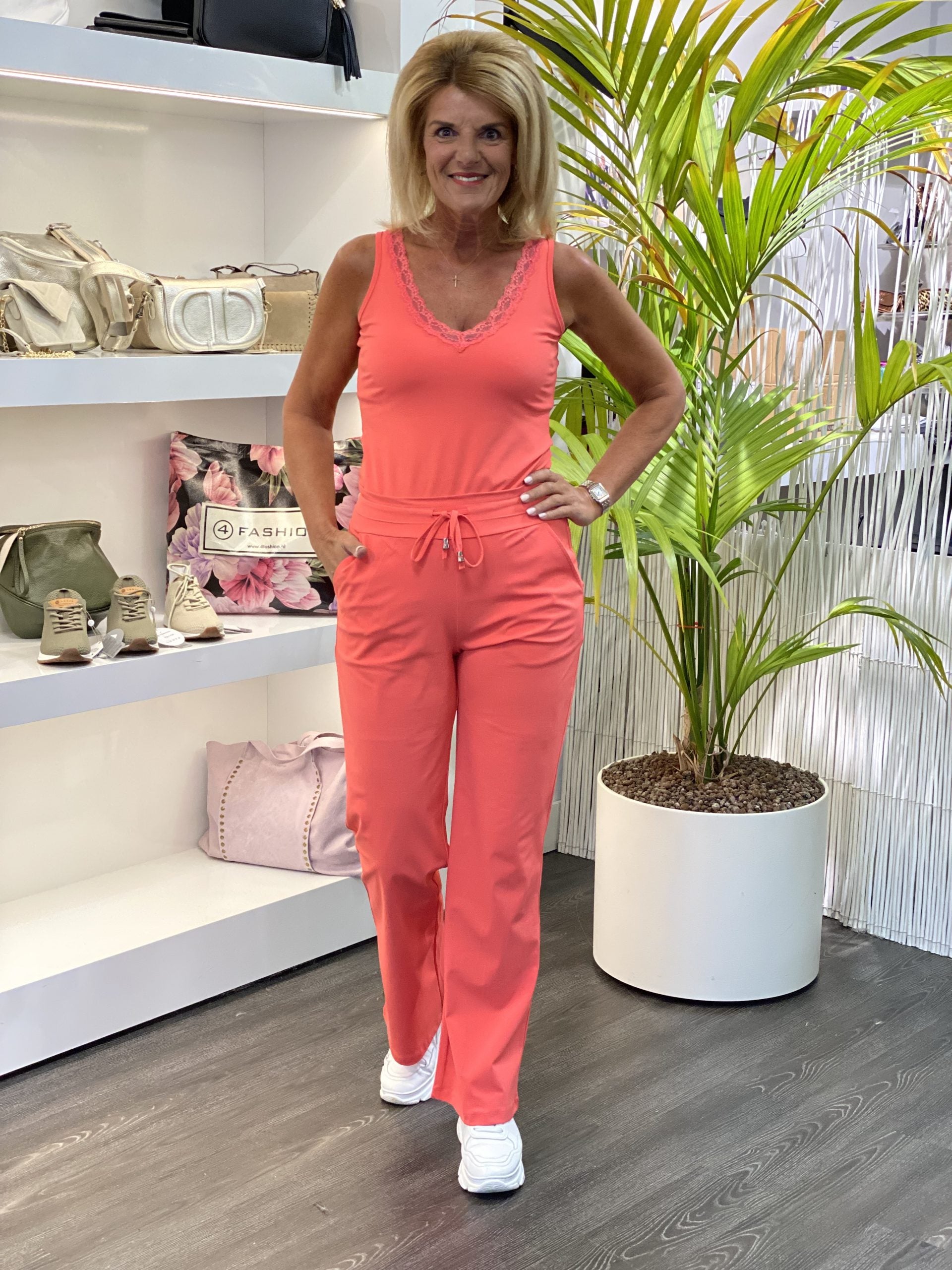 Mi Piace Travelstof Top koraal coral 202129