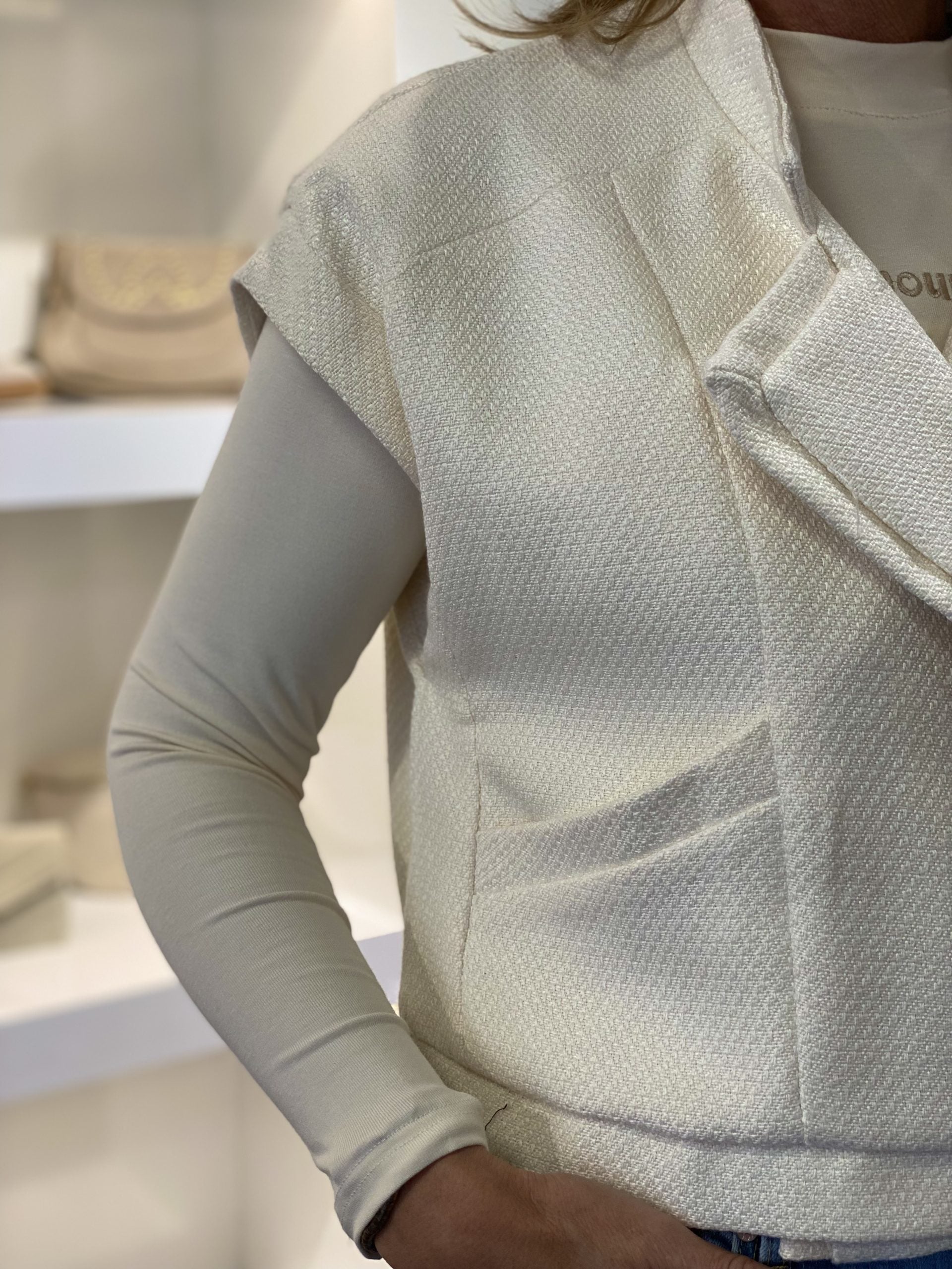 Azzurro Gilet 9894 offwhite