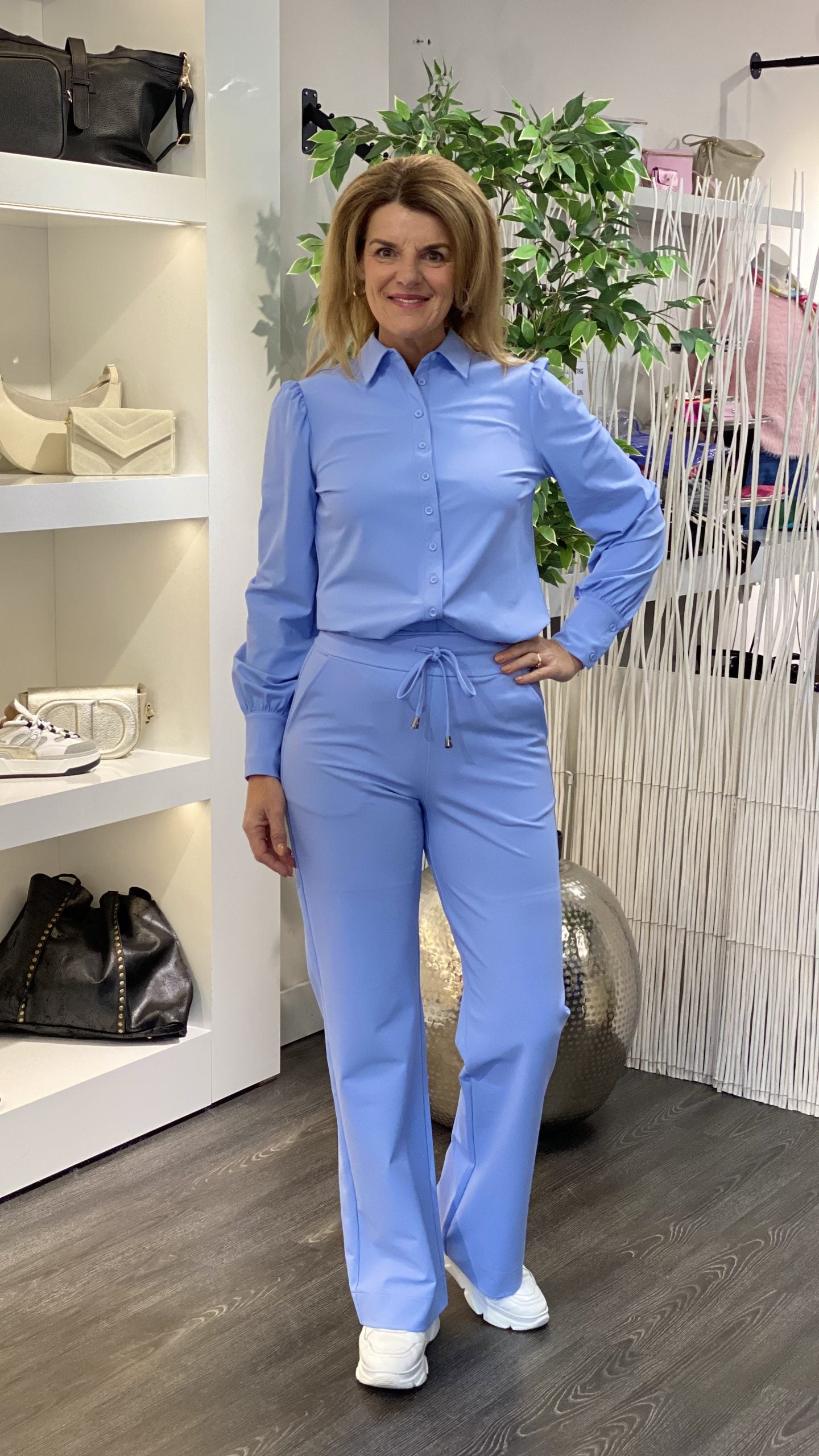 Mi Piace Travelstof Blouse 202037 lavender blue