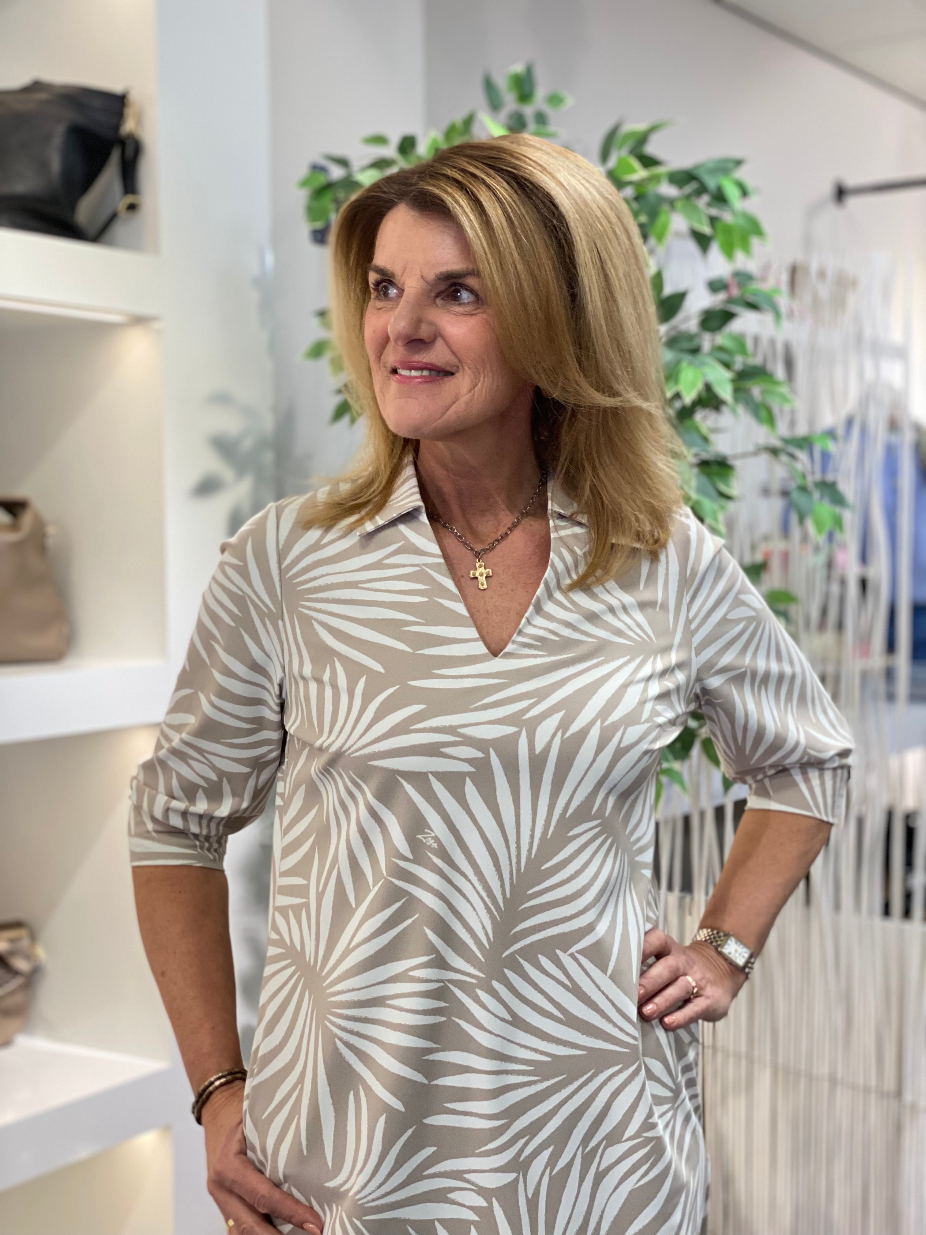 Zoso Laurien Travelstof Jurk sand stone kit