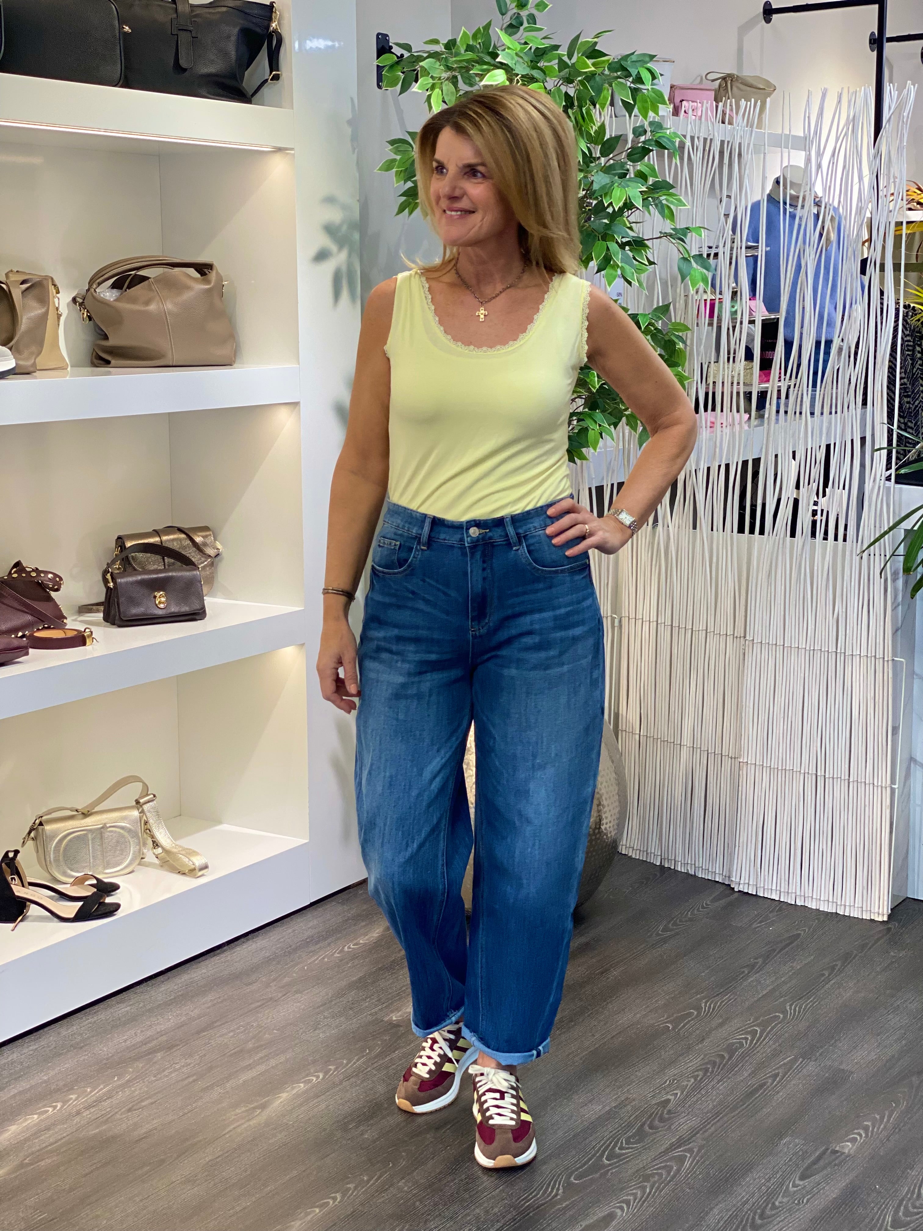 Hemd Top Valentine Kant S103 geel