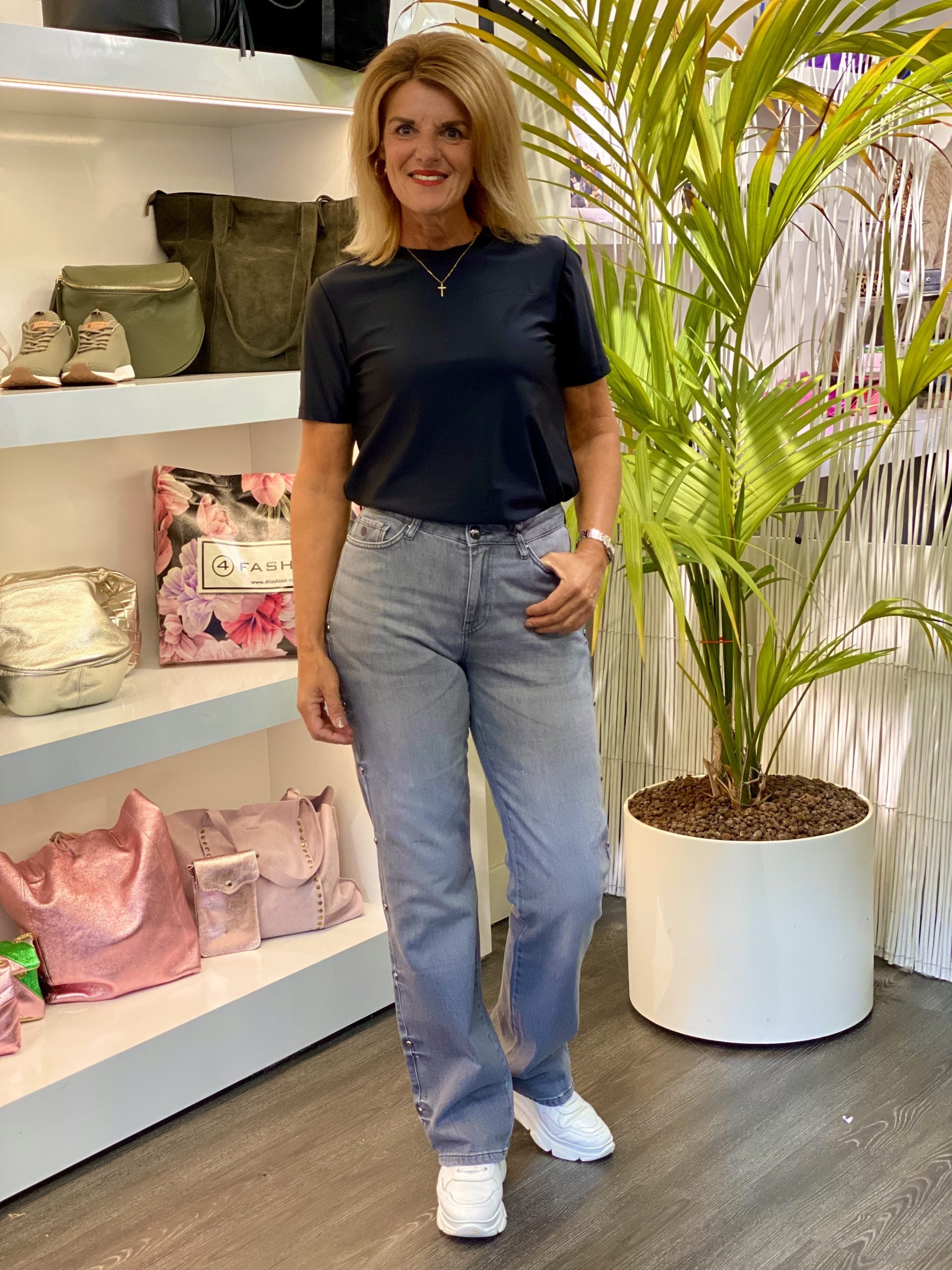 Azzurro Travelstof Top Jada 9214 zwart