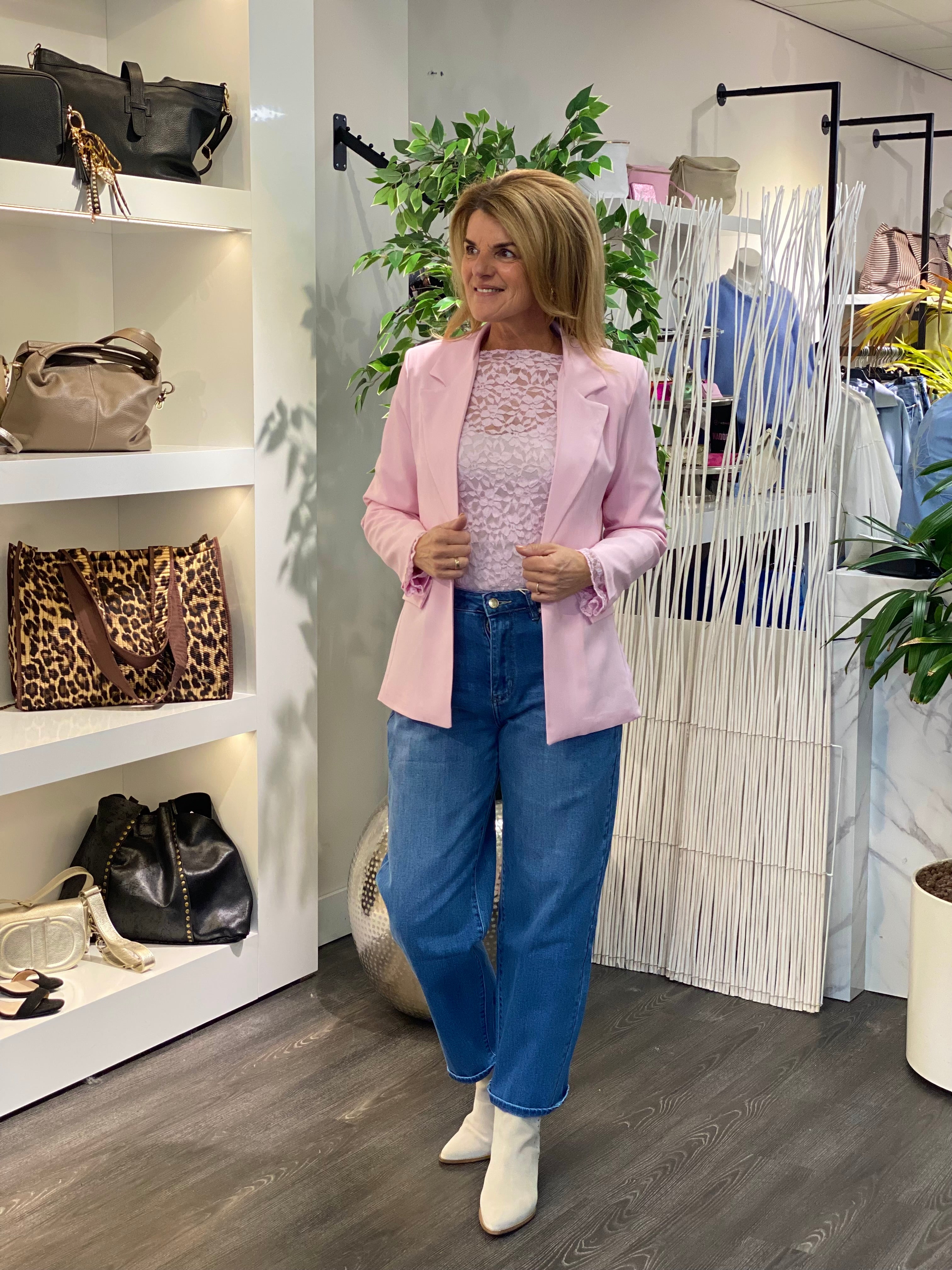 Fashion Halflange Blazer 0430 roze