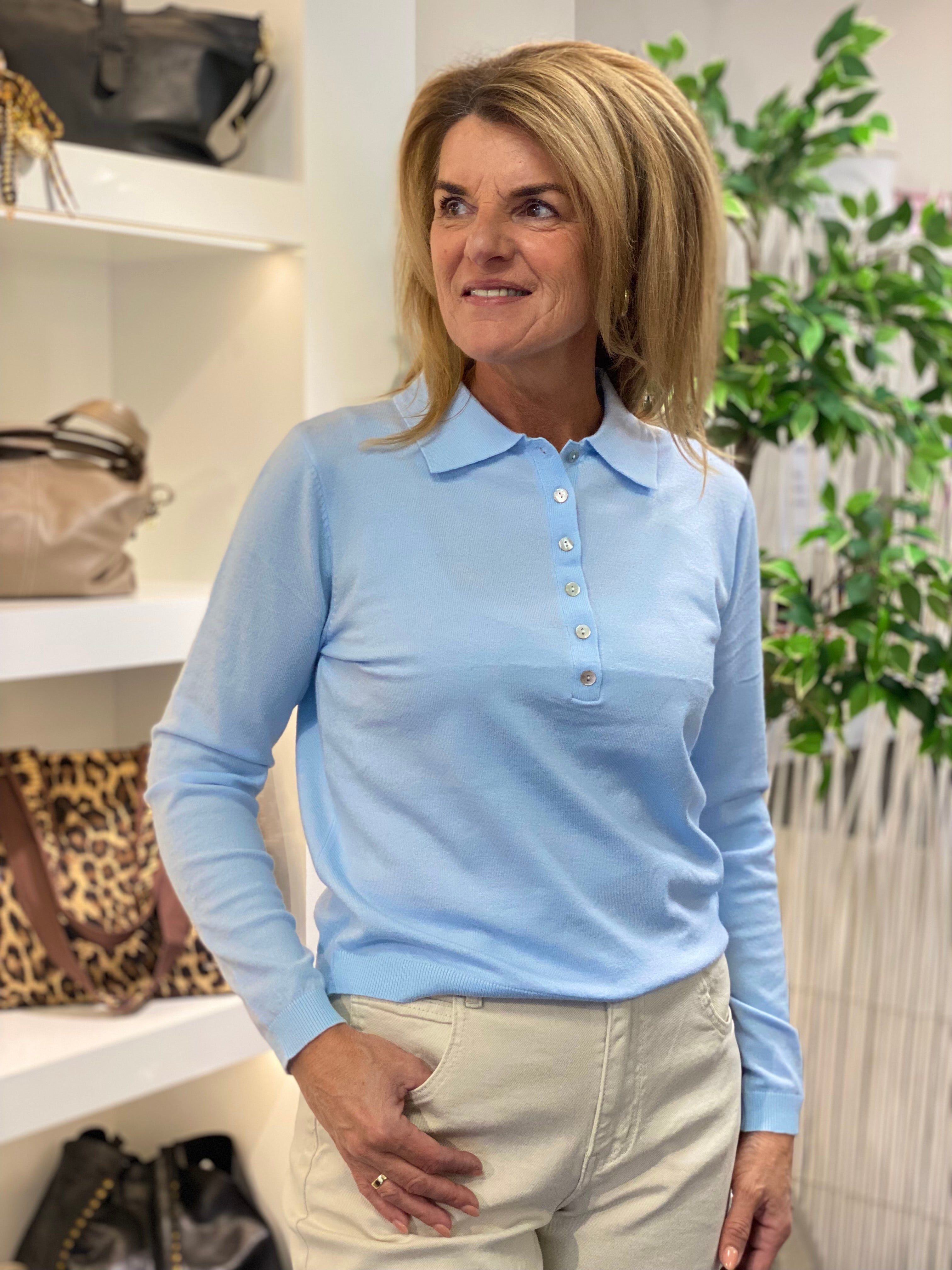 By Clara Polo Trui P106 lichtblauw