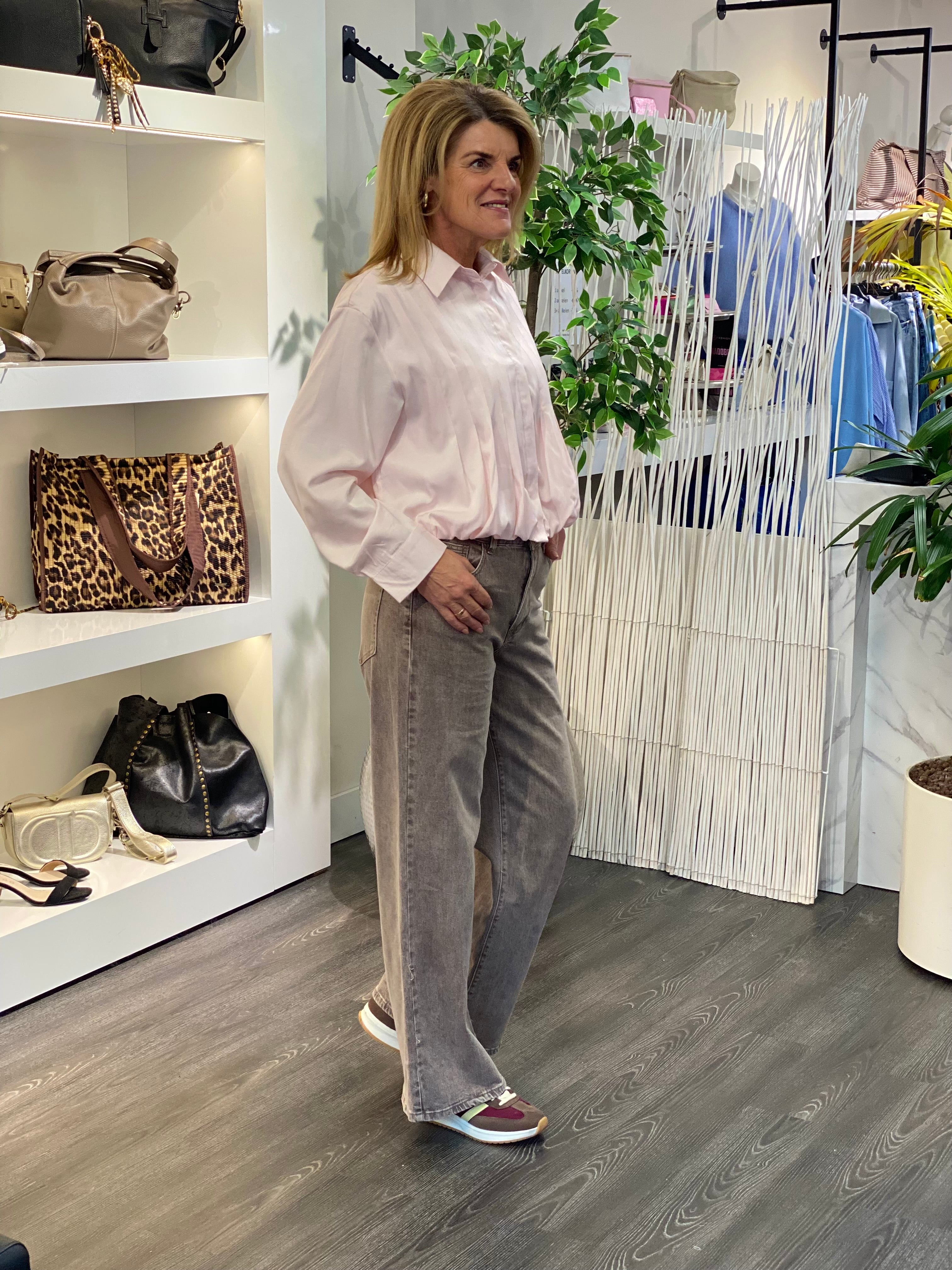 Redial Wide Leg Spijkerbroek RD9135-13 warm taupe