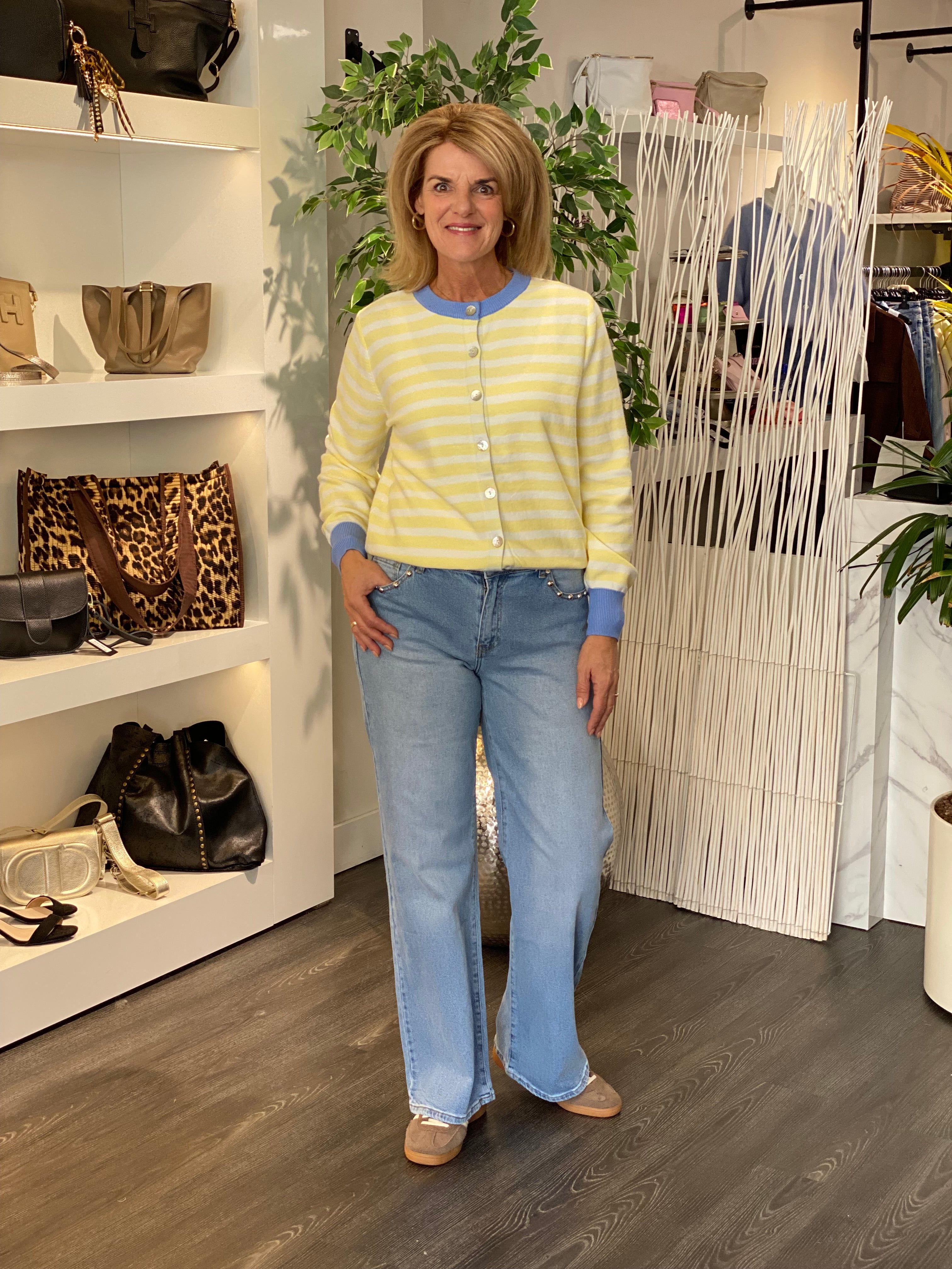 Gestreept Vest 26SC008 geel stripe