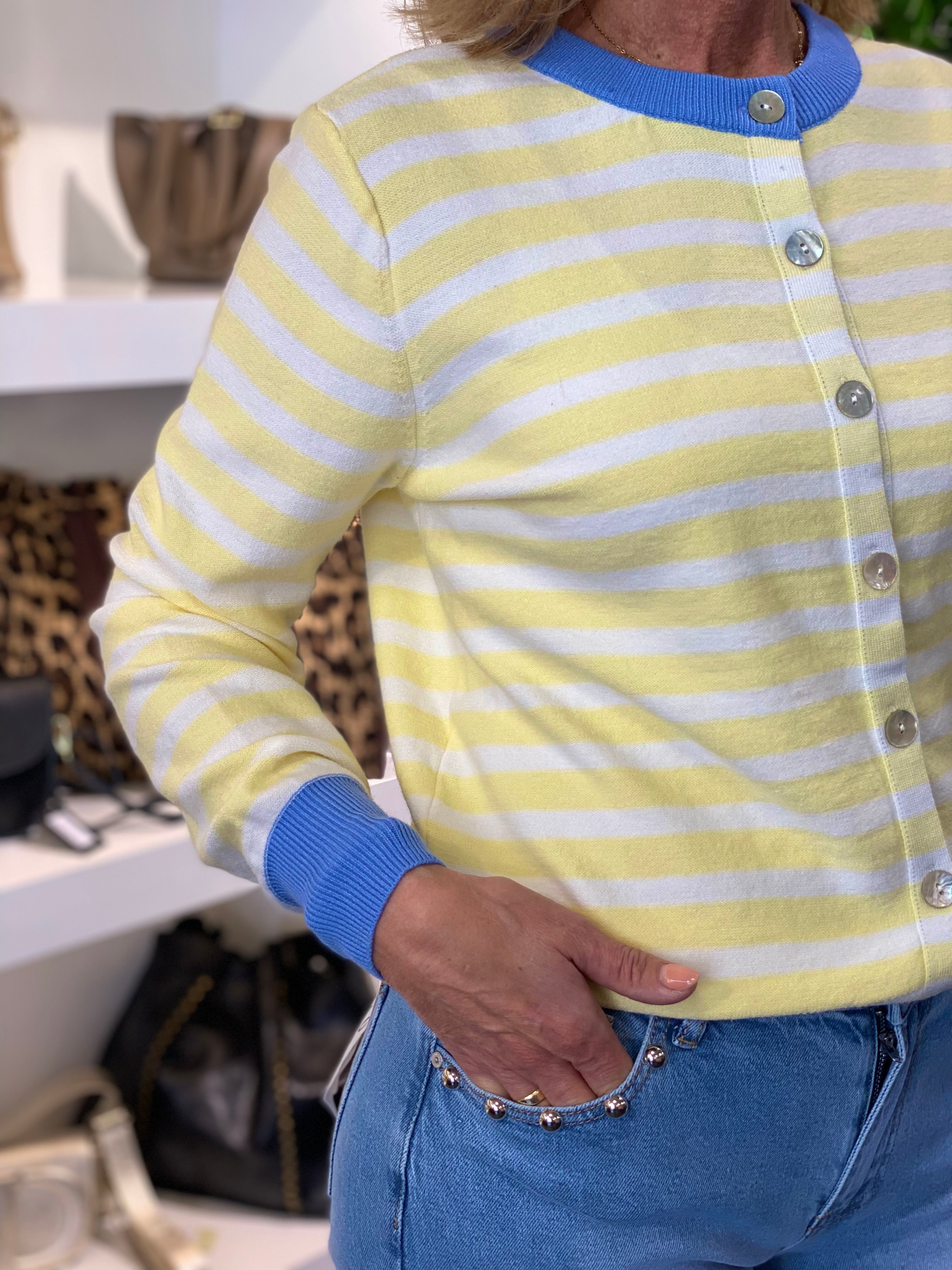 Gestreept Vest 26SC008 geel stripe