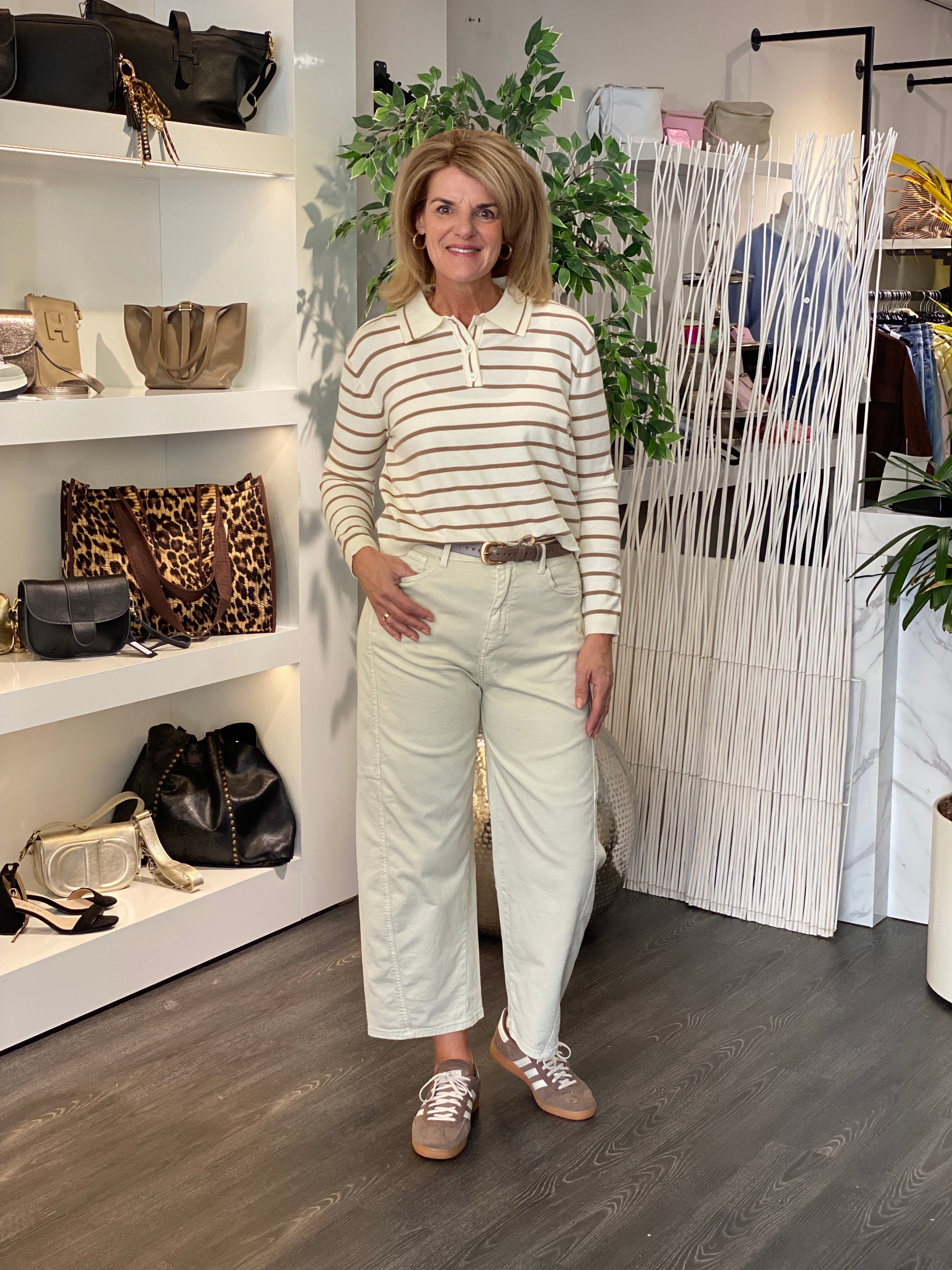 Polo Trui 26SPL019 camel stripe