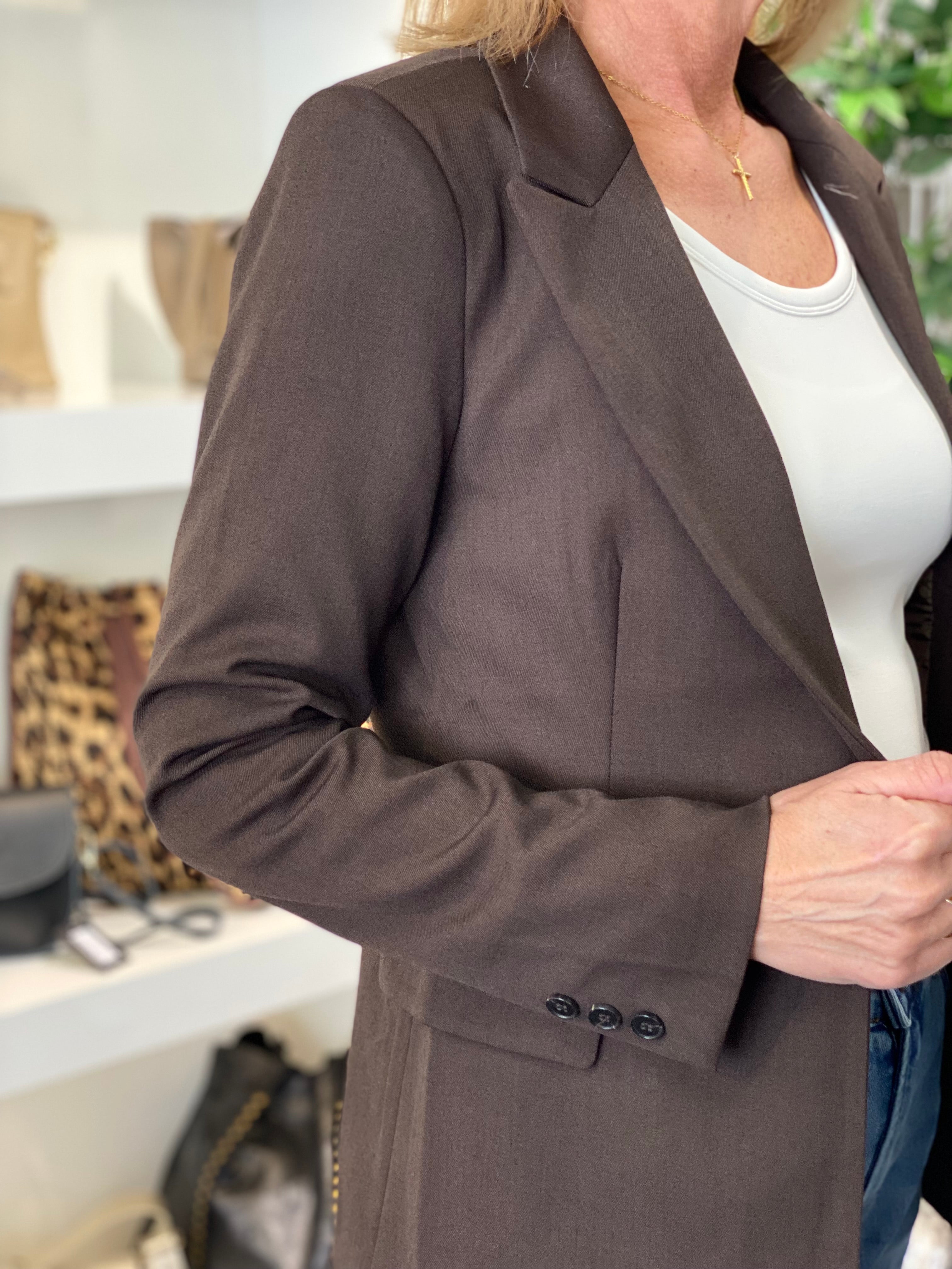 Fashion Halflange Blazer 0436 bruin