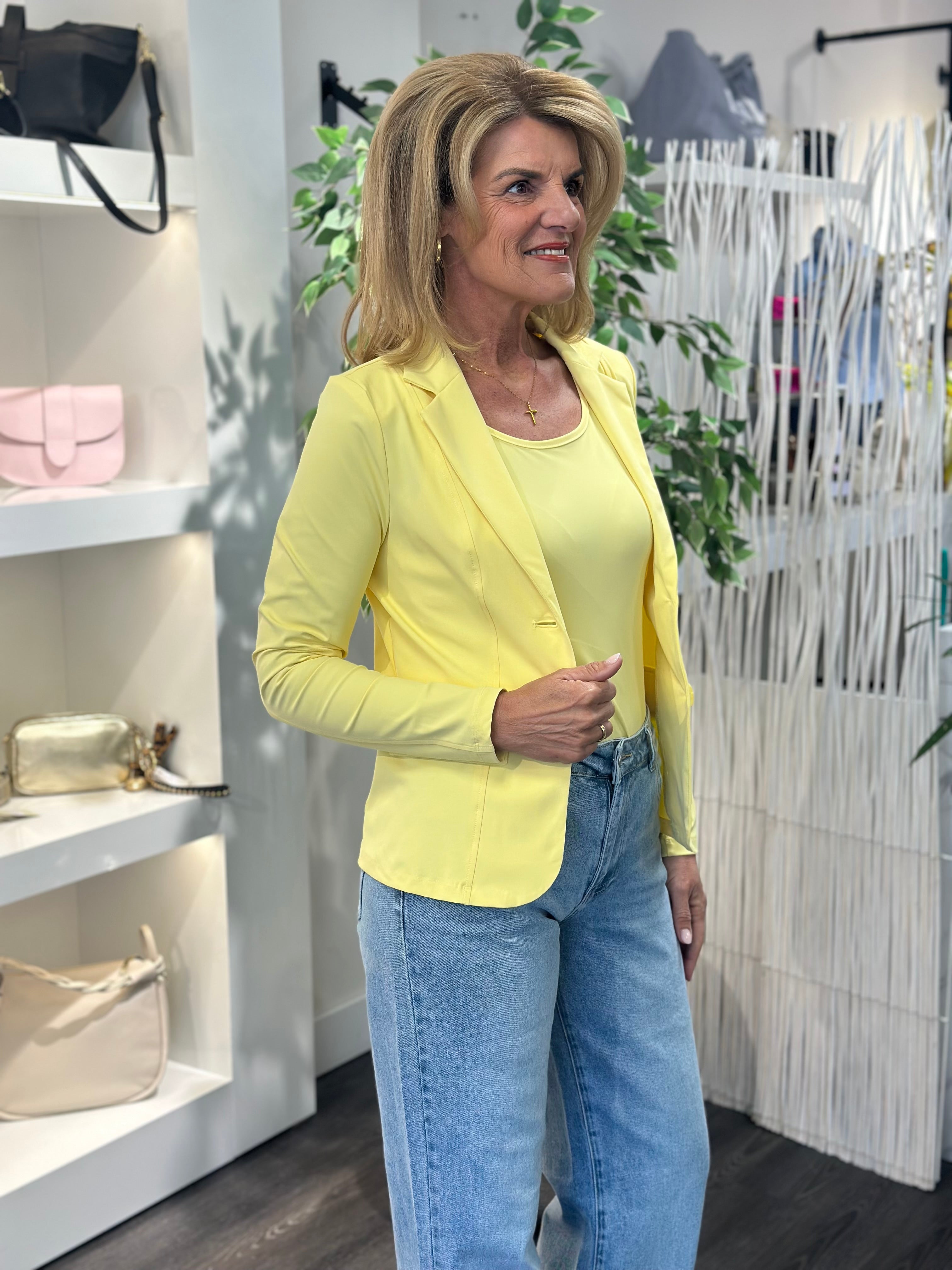 Mi Piace Travelstof Blazer 202015 lemon yellow