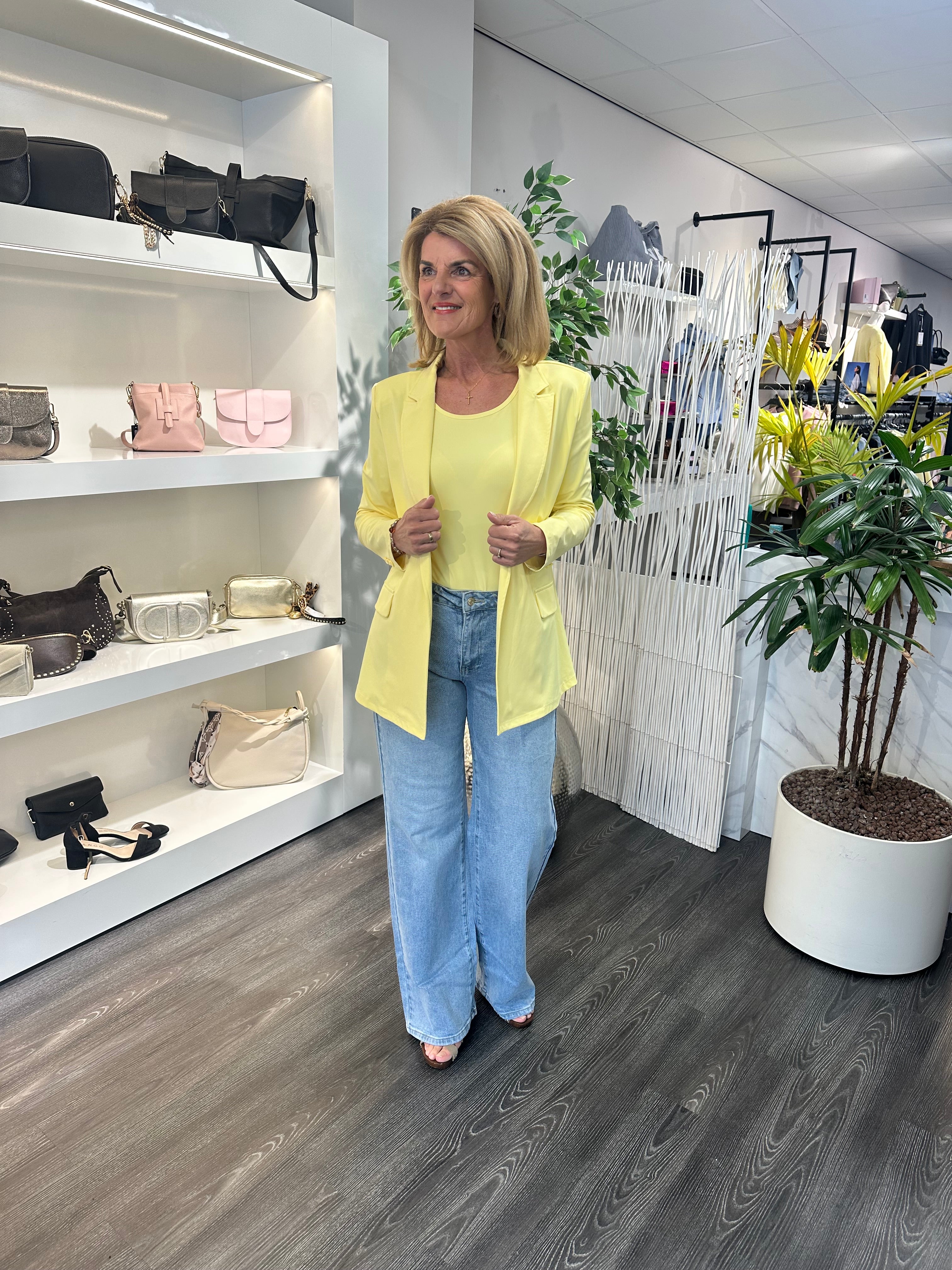 Mi Piace Travel Blazer Belted 202823 lemon yellow