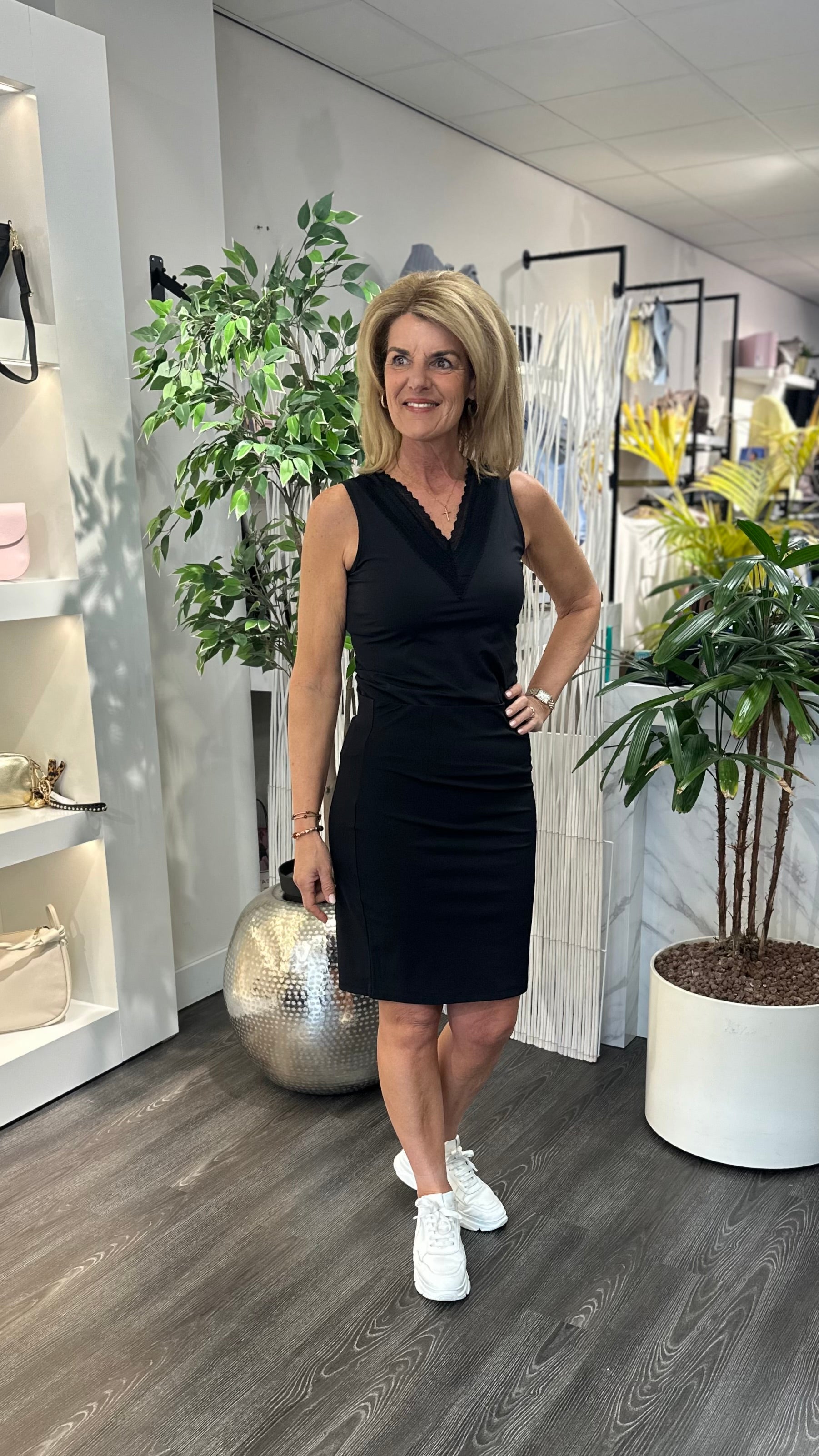 Mi Piace Travelstof Shirt Kant 202813 zwart