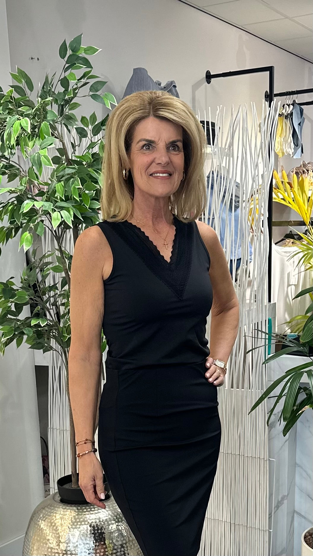 Mi Piace Travelstof Shirt Kant 202813 zwart