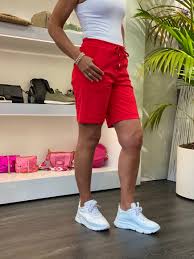 Mi Piace Travelstof Korte Broek rood 202176