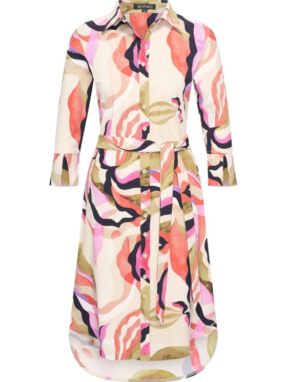 Mi Piace Travelstof Jurk multicolour picasso print 202092