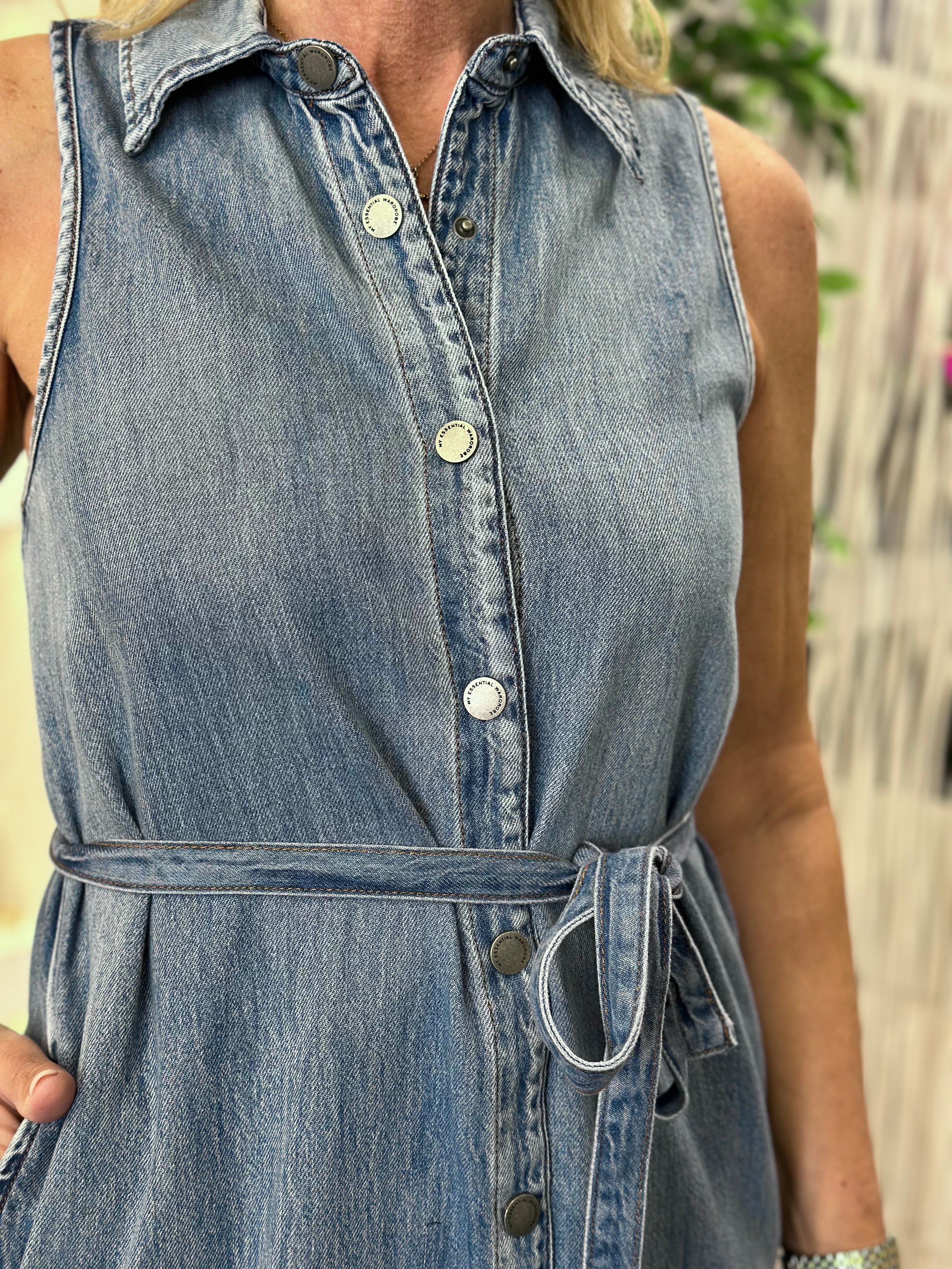 My Essential Wardrobe MWHilma 171 Jurk medium clear blue wash