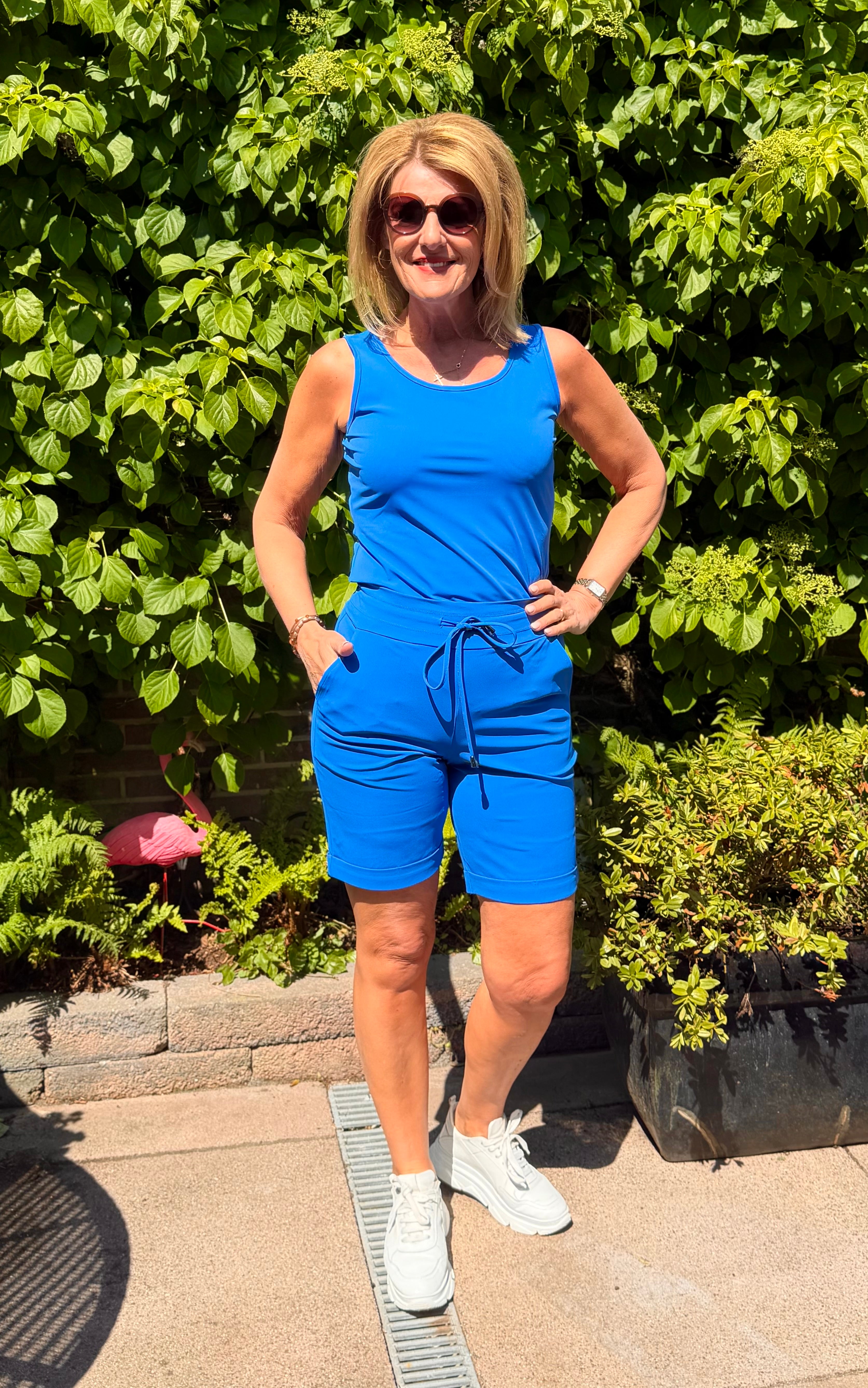 Mi Piace Travelstof iets wijdere Korte Broek 202423 nautic blue