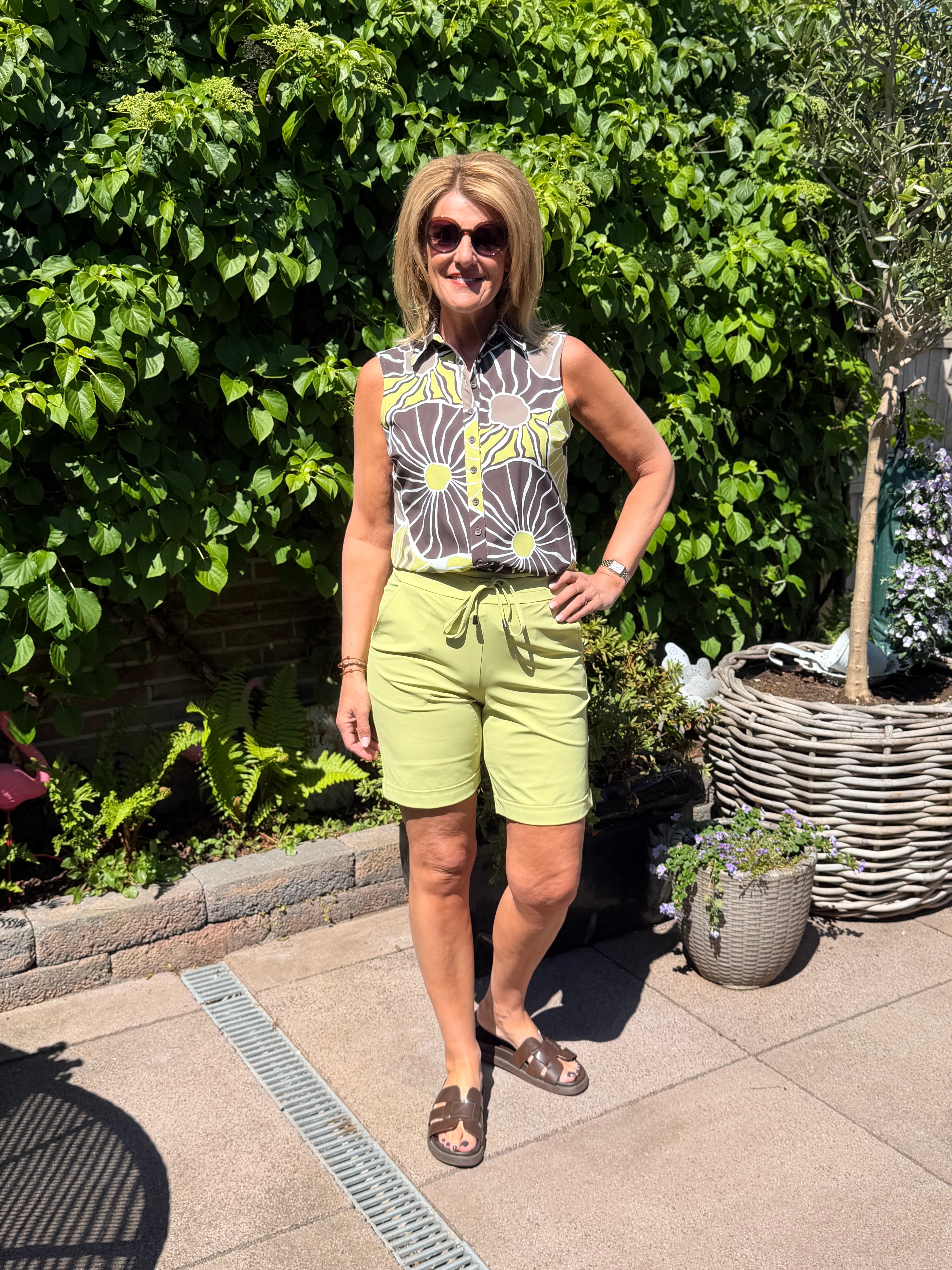 Mi Piace Travelstof iets wijdere Korte Broek 202423 sweet pea