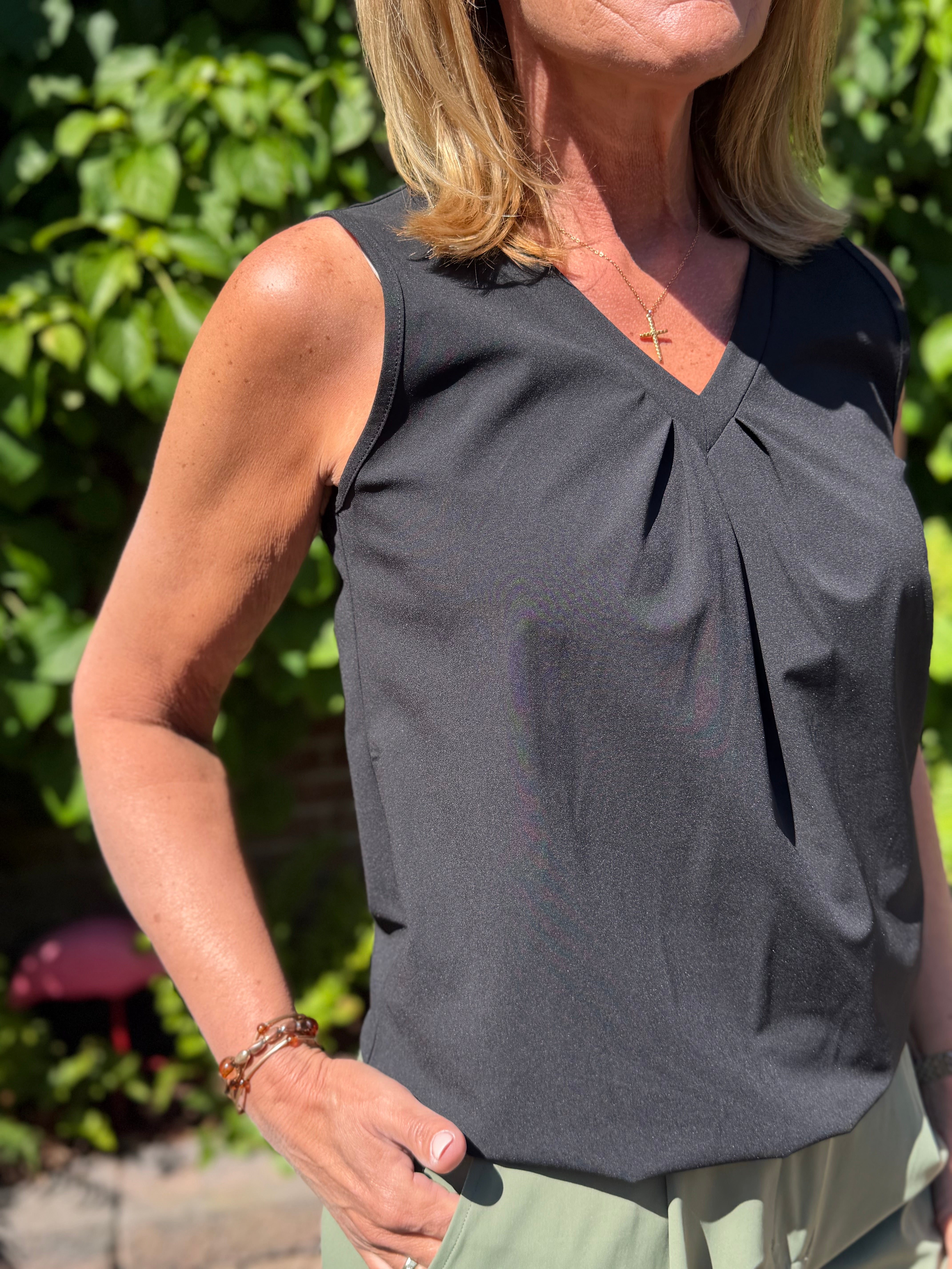 Mi Piace Travel Top Pleated 202814 zwart