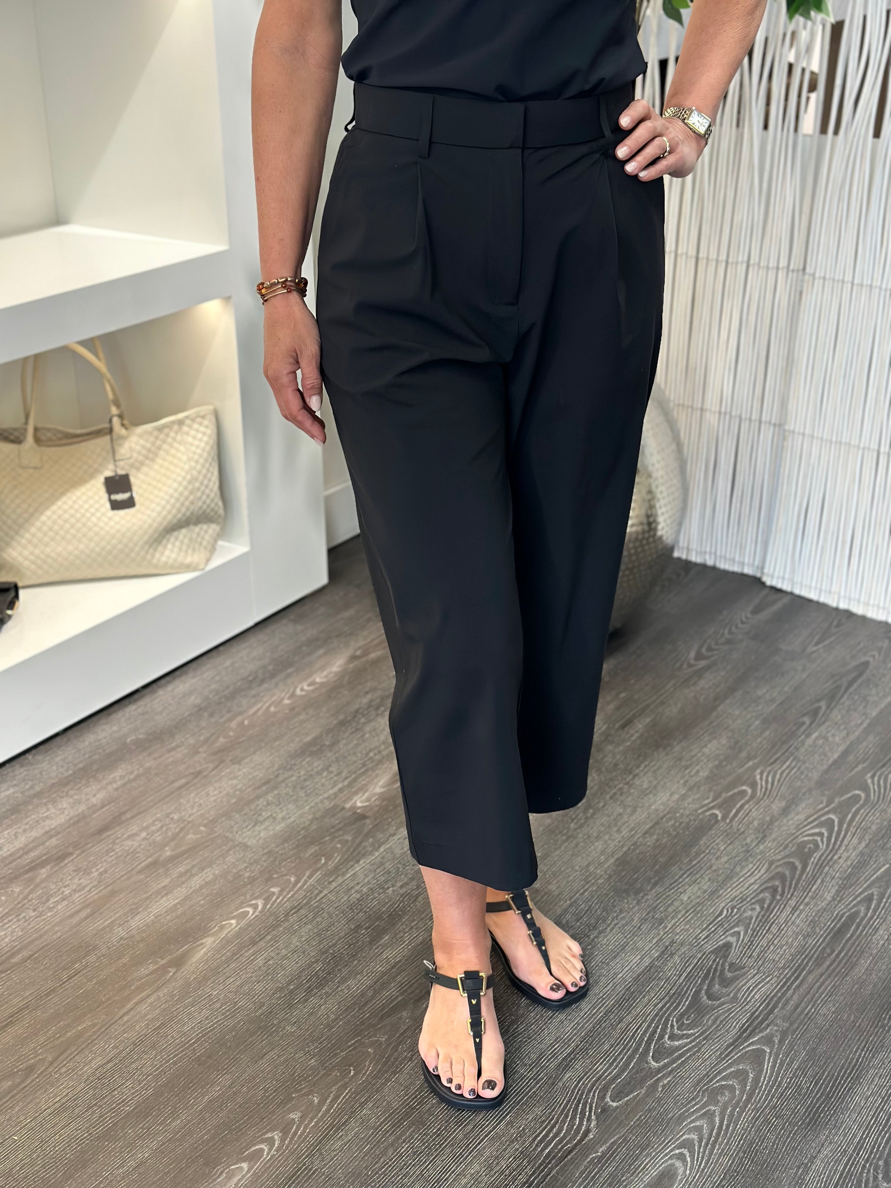 Mi Piace Travel Culotte Broek Pleated Waistband 202818 zwart