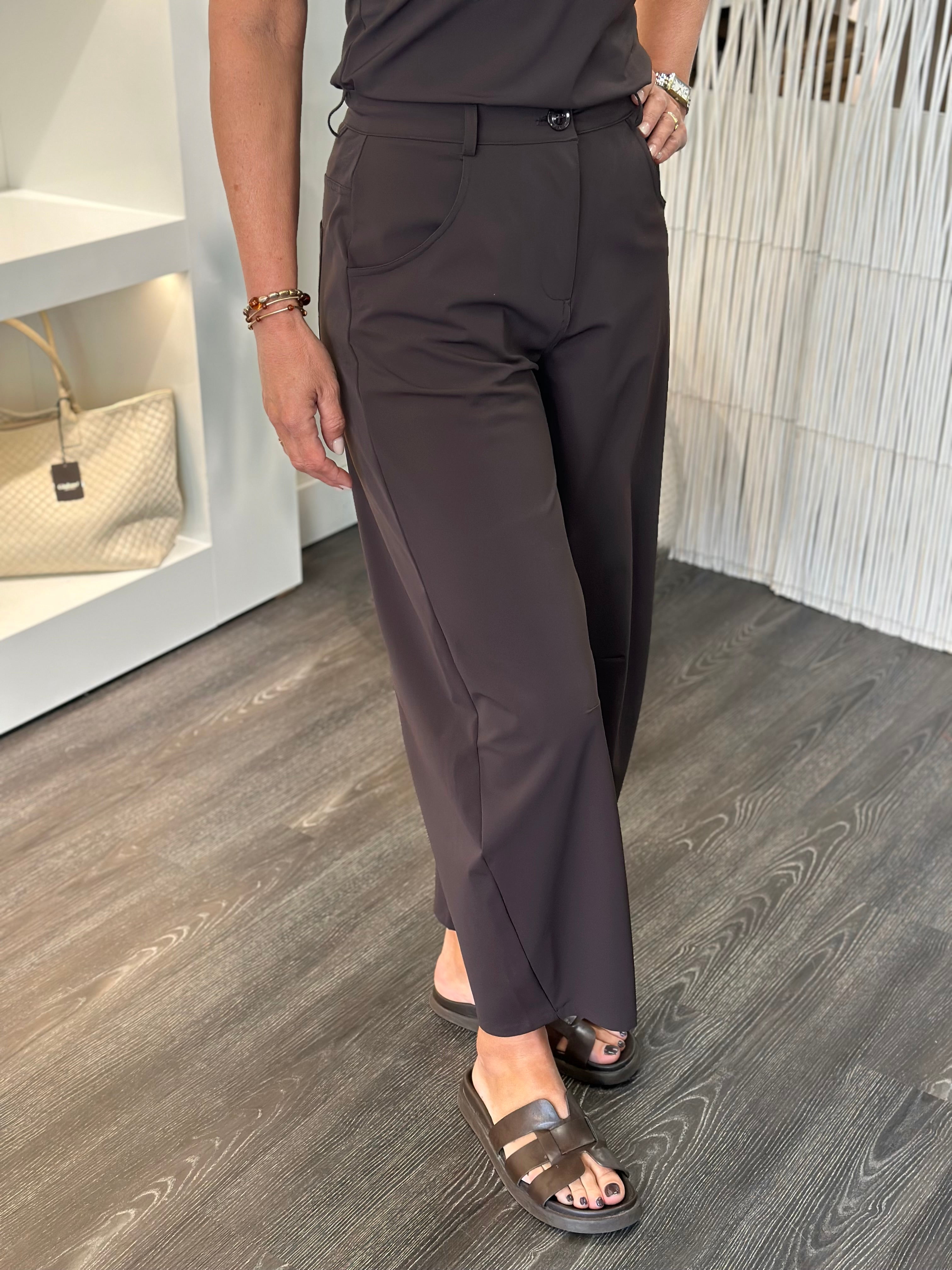 Mi Piace Travelstof Broek Balloon Model 202798 espresso
