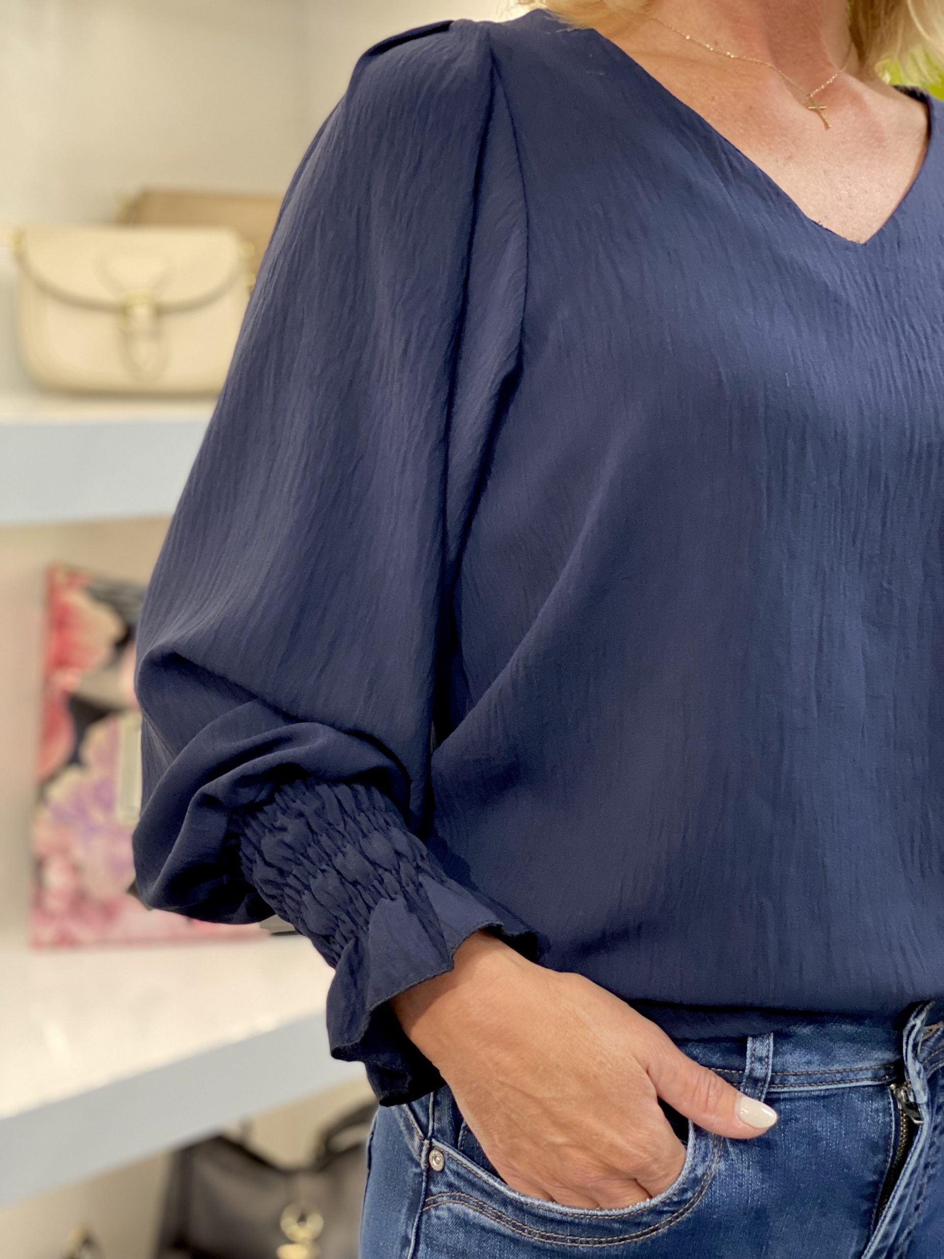 Azzurro Top 5025 donkerblauw