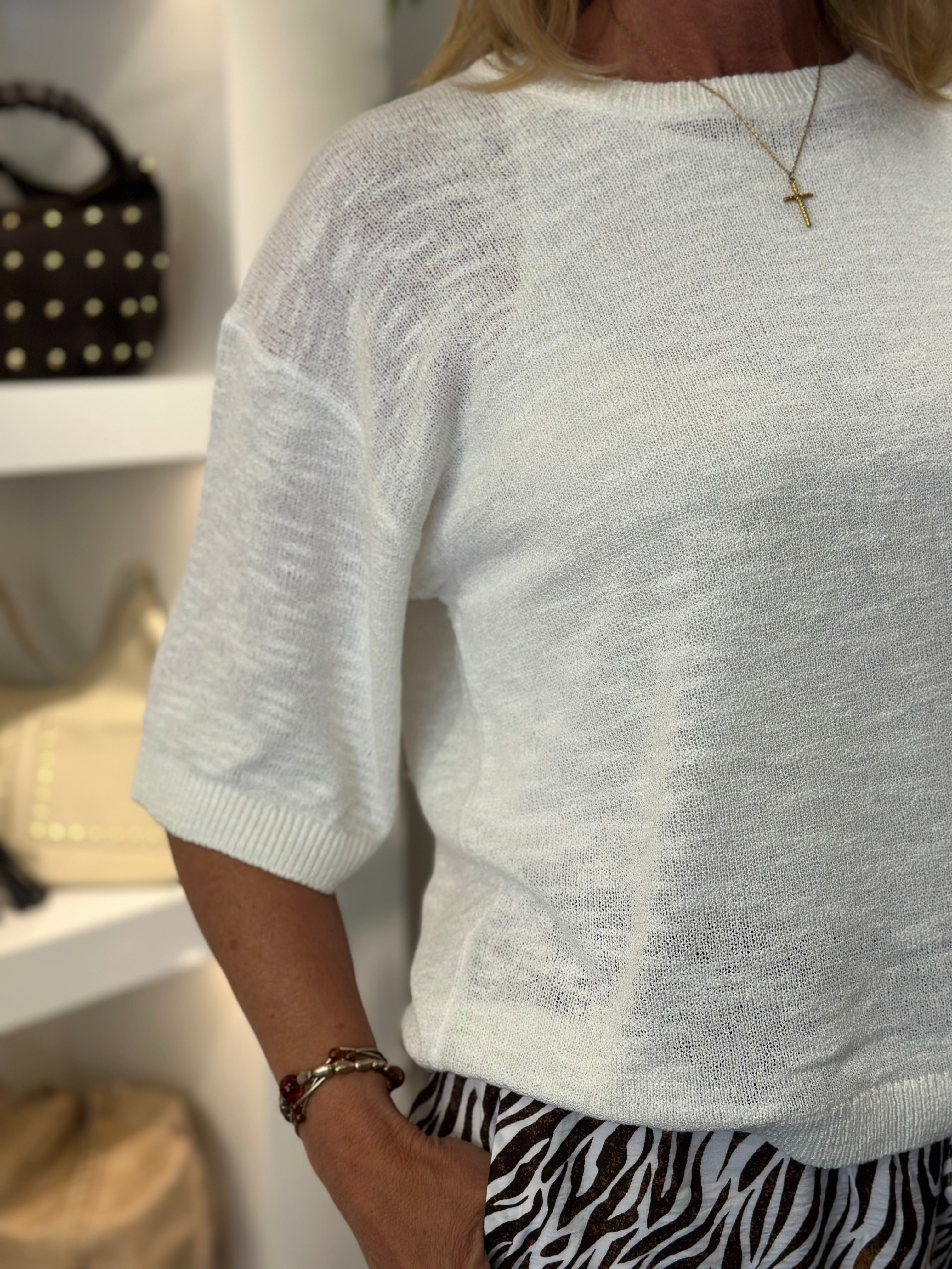 Freequent Vicki Pullover brilliant white