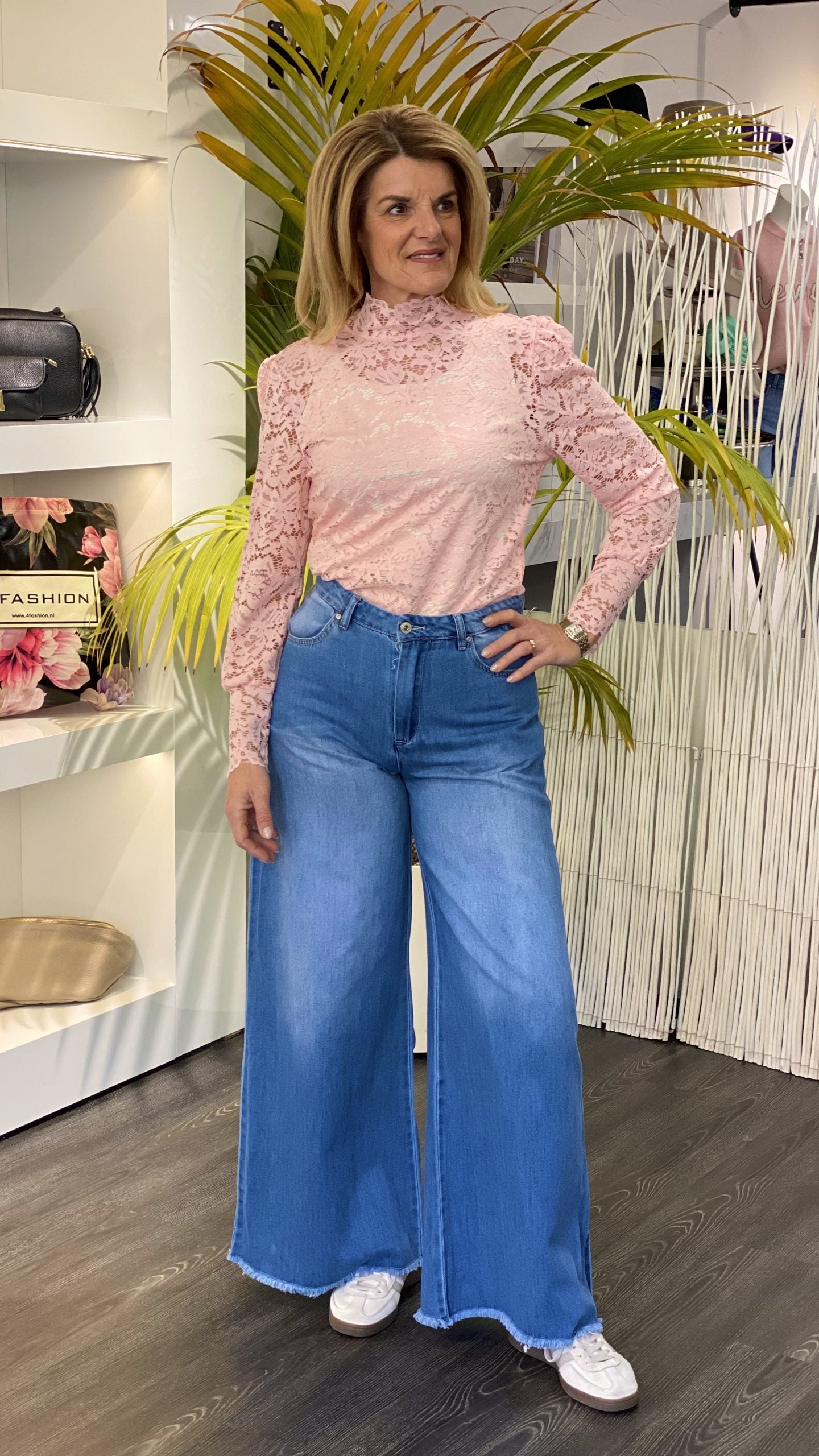 Azzurro Kanten Top 6629 lichtroze