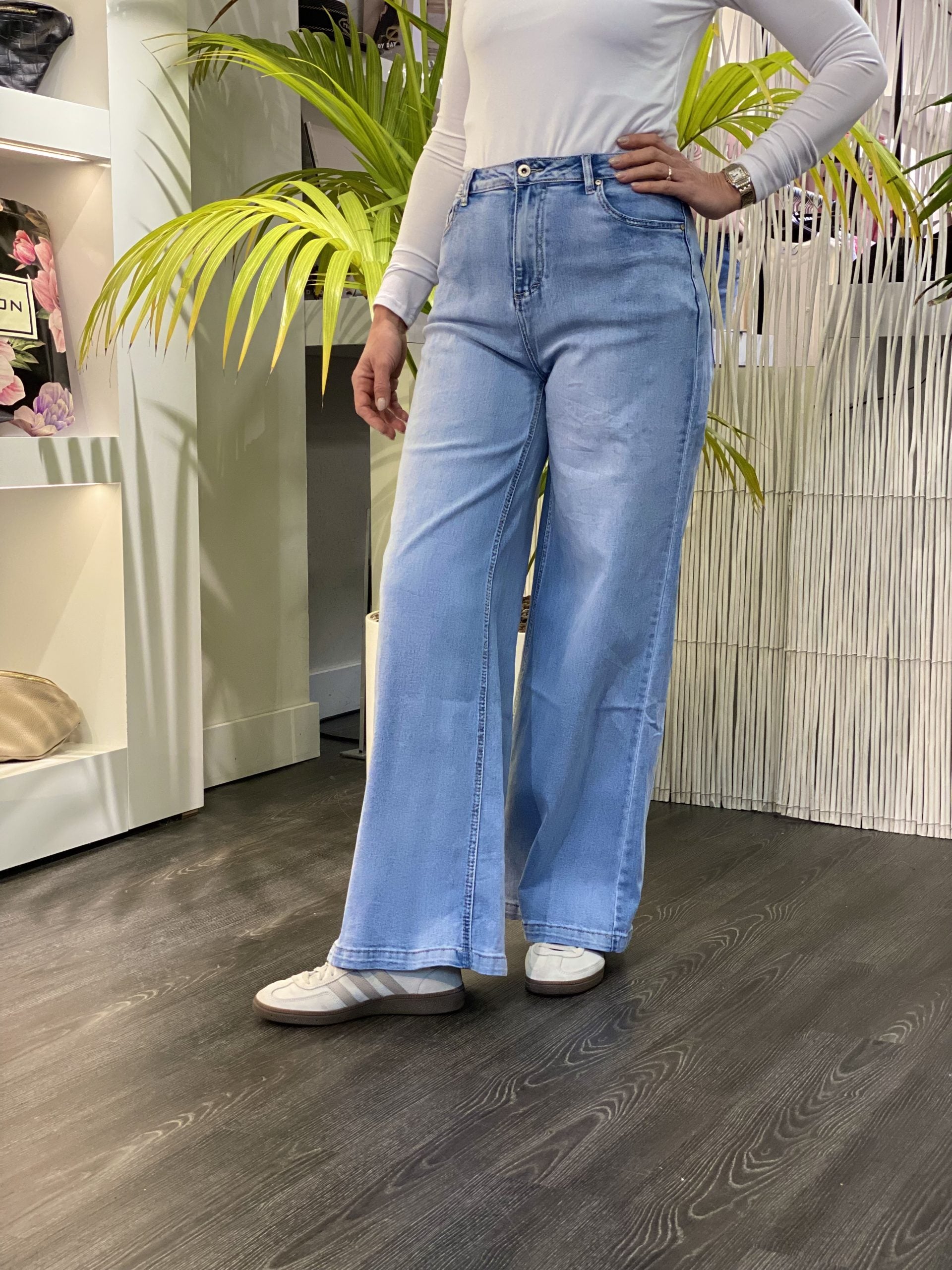 Place Du Jour Wijde jeans Spijkerbroek 98731-L light denim blue