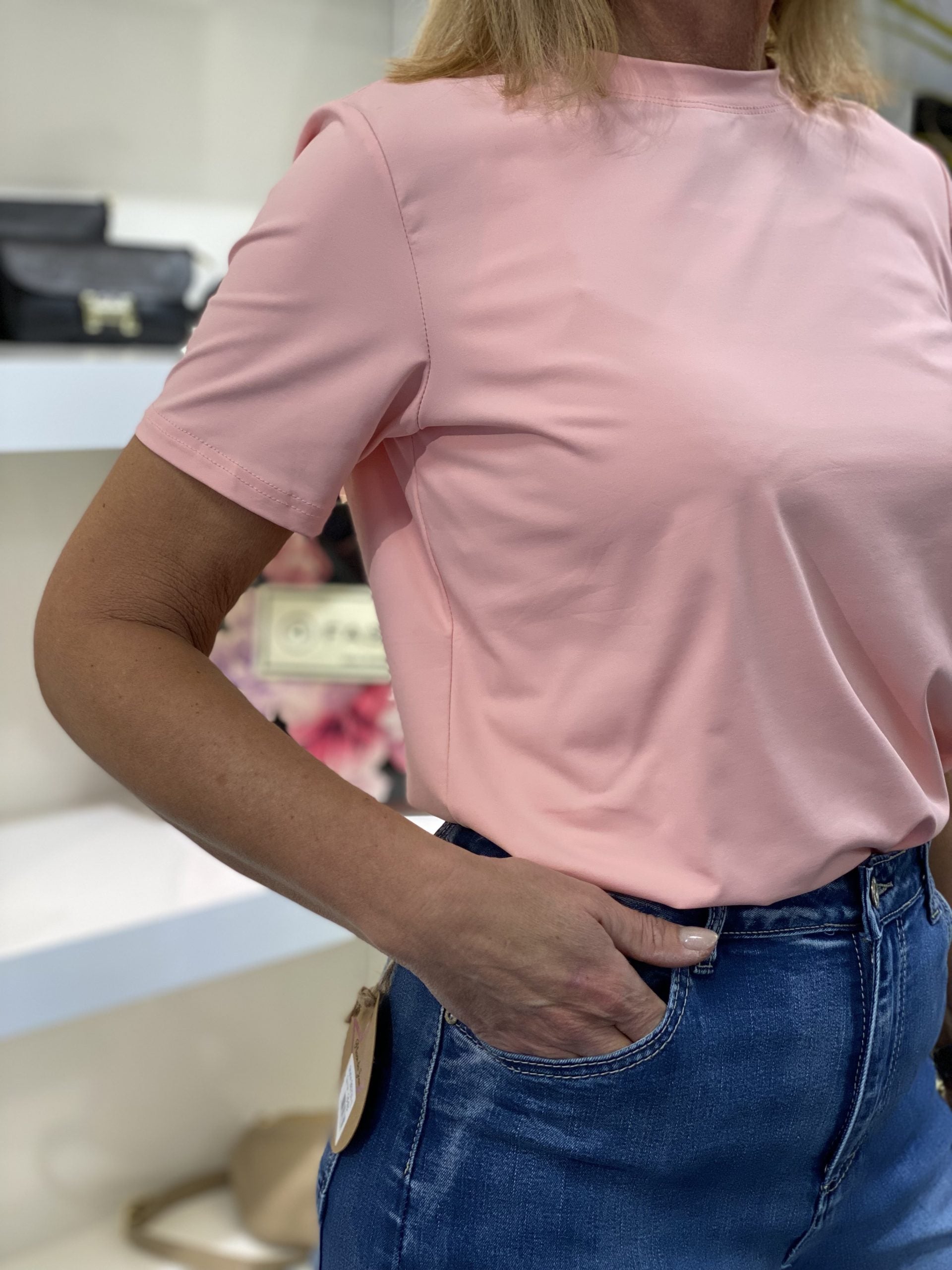 Azzurro Travelstof Top Jada 9214 lichtroze