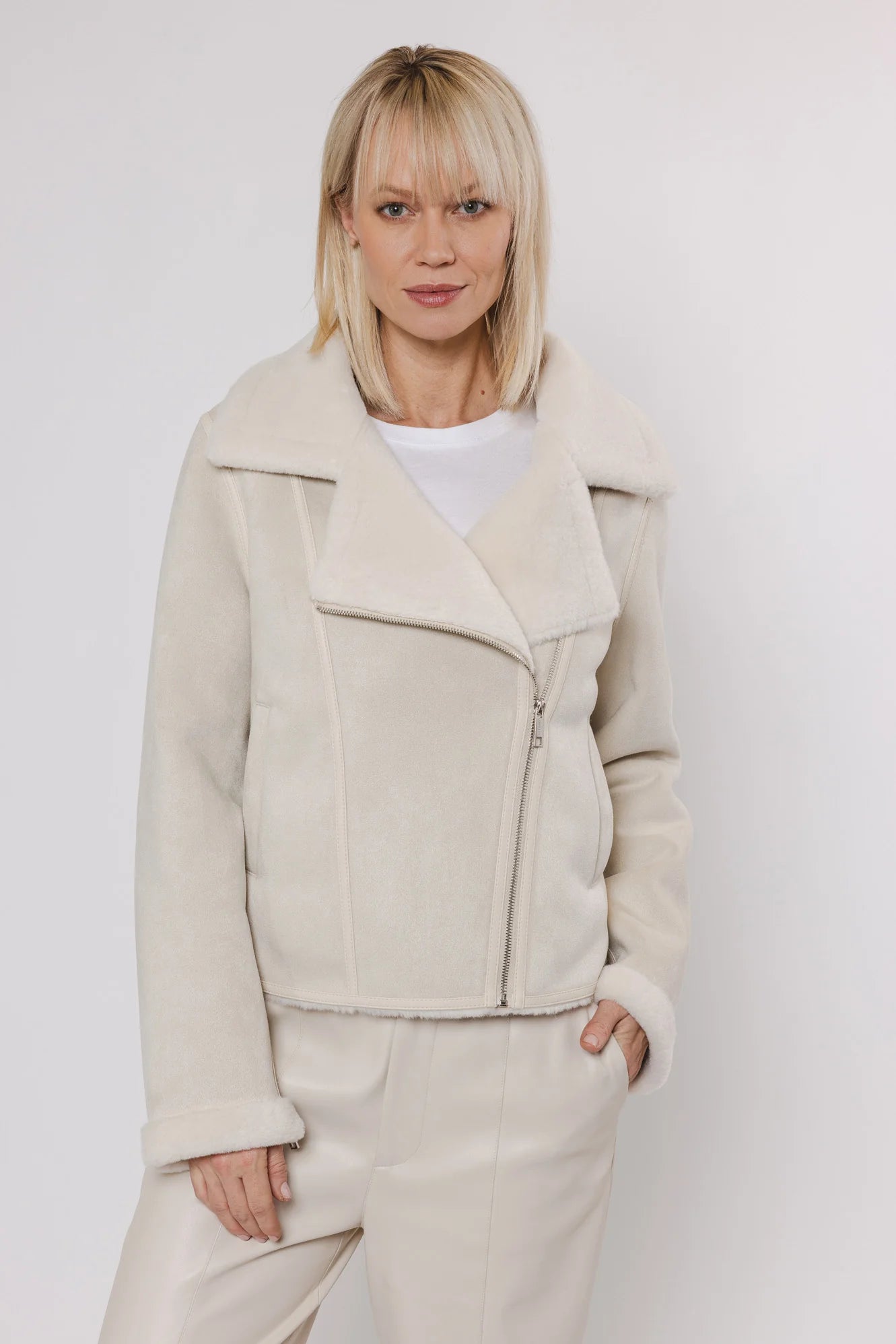 Rino & Pelle Juno Biker jas Jacket birch