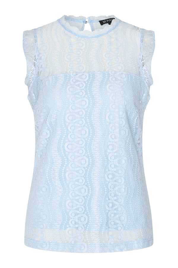 Mi Piace kantenTravelstof Top licht blauw 202486