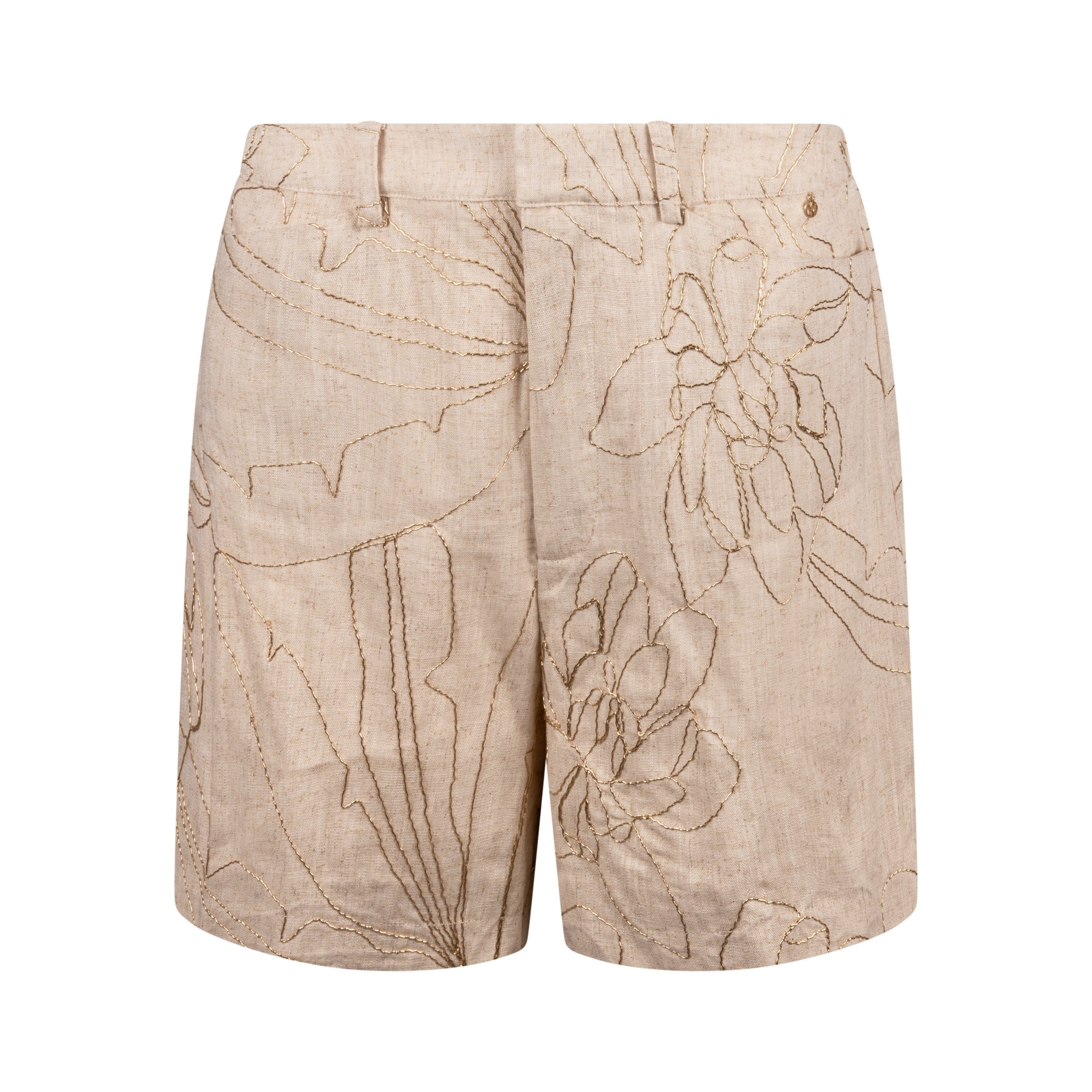 Nukus Dagmar Short Embroidery sand