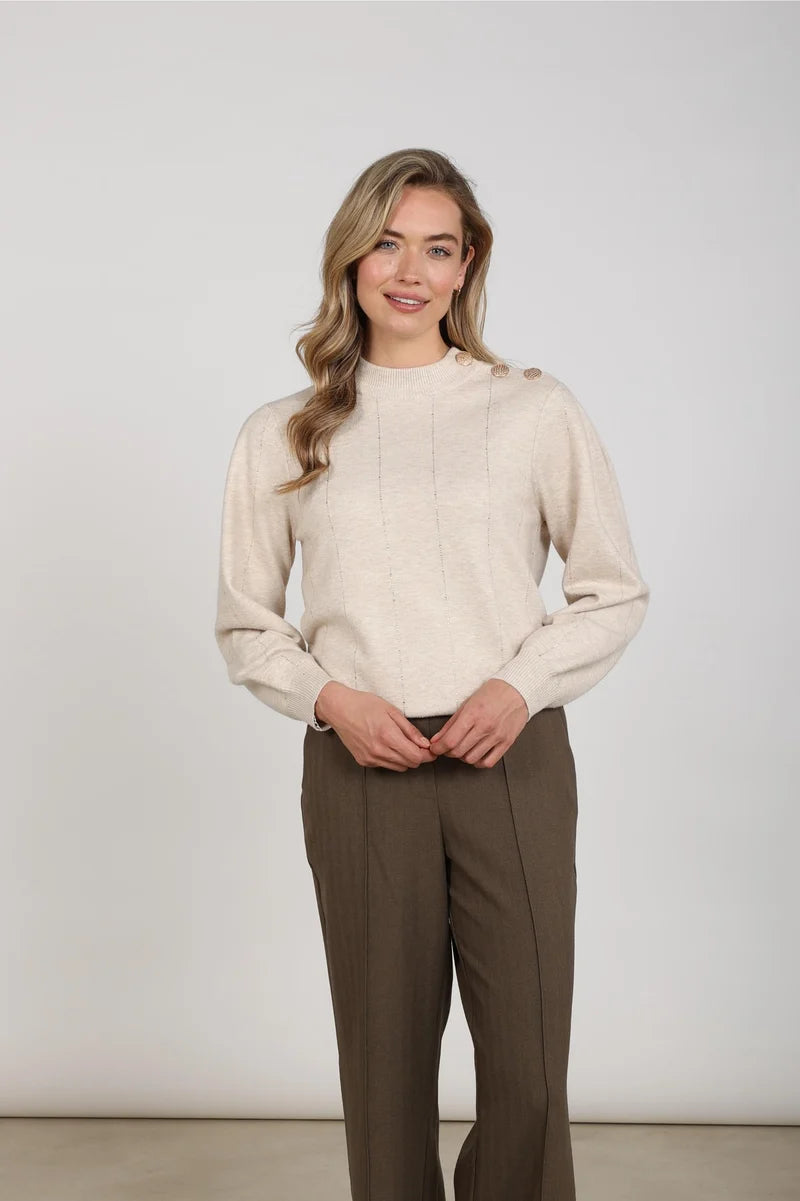 Nukus Molly Pullover Strass sand melange