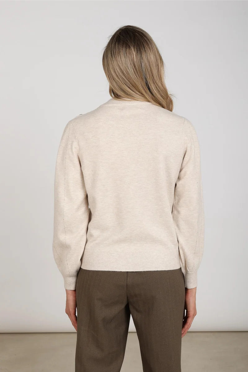 Nukus Molly Pullover Strass sand melange