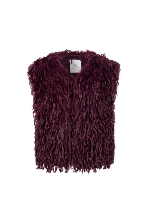Nukus Mila Gilet Feather cherry
