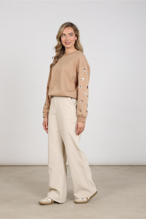 Nukus Beverly Pants PU Sand