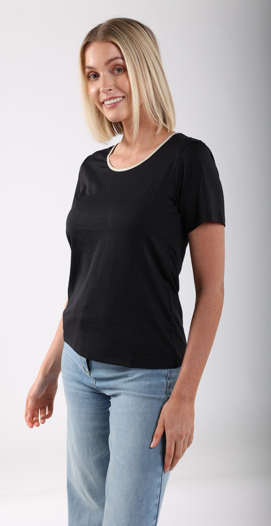 Nukus Tirza Travelstof Top zwart